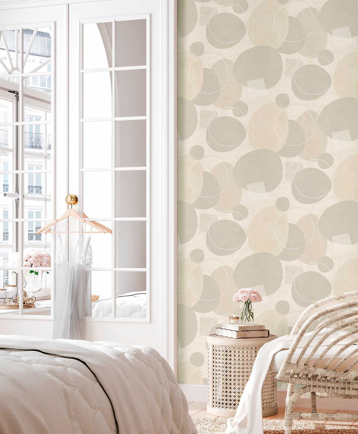 Papier peint Forme Géométrique beige - Geo Effect d'A.S. Création | Réf. SP15814