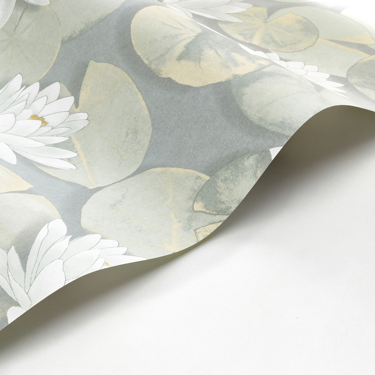 Papier peint Nénuphar Nymphea vert d'eau - Gardens de Casadéco | Réf. GADN87637360