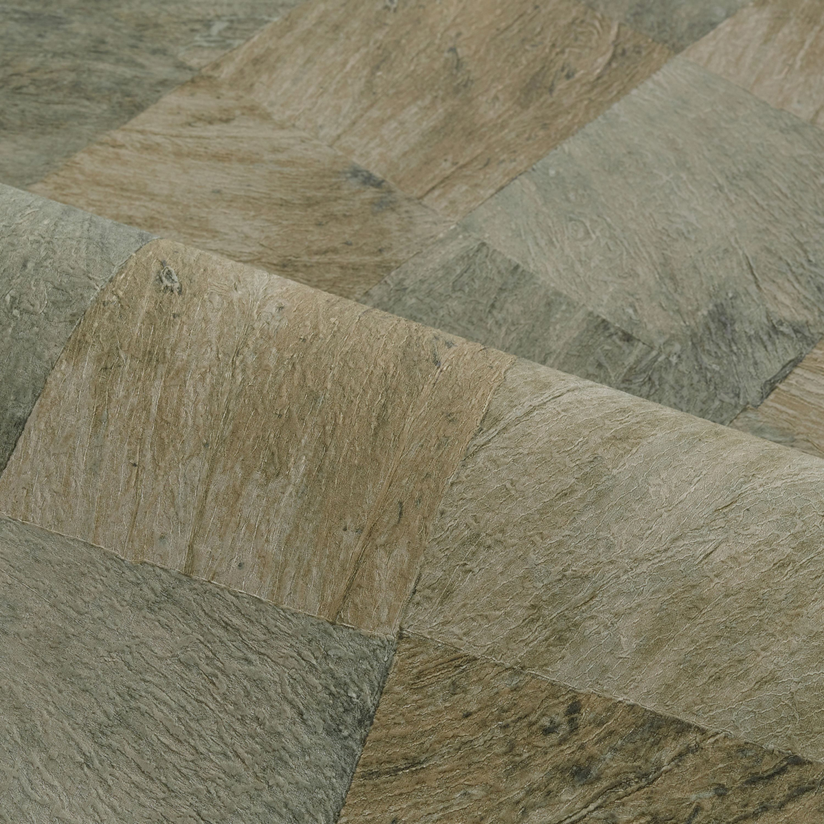 Papier peint Bois Abale vert - Karabane de Casamance AMBV | Réf. CAS-75173368