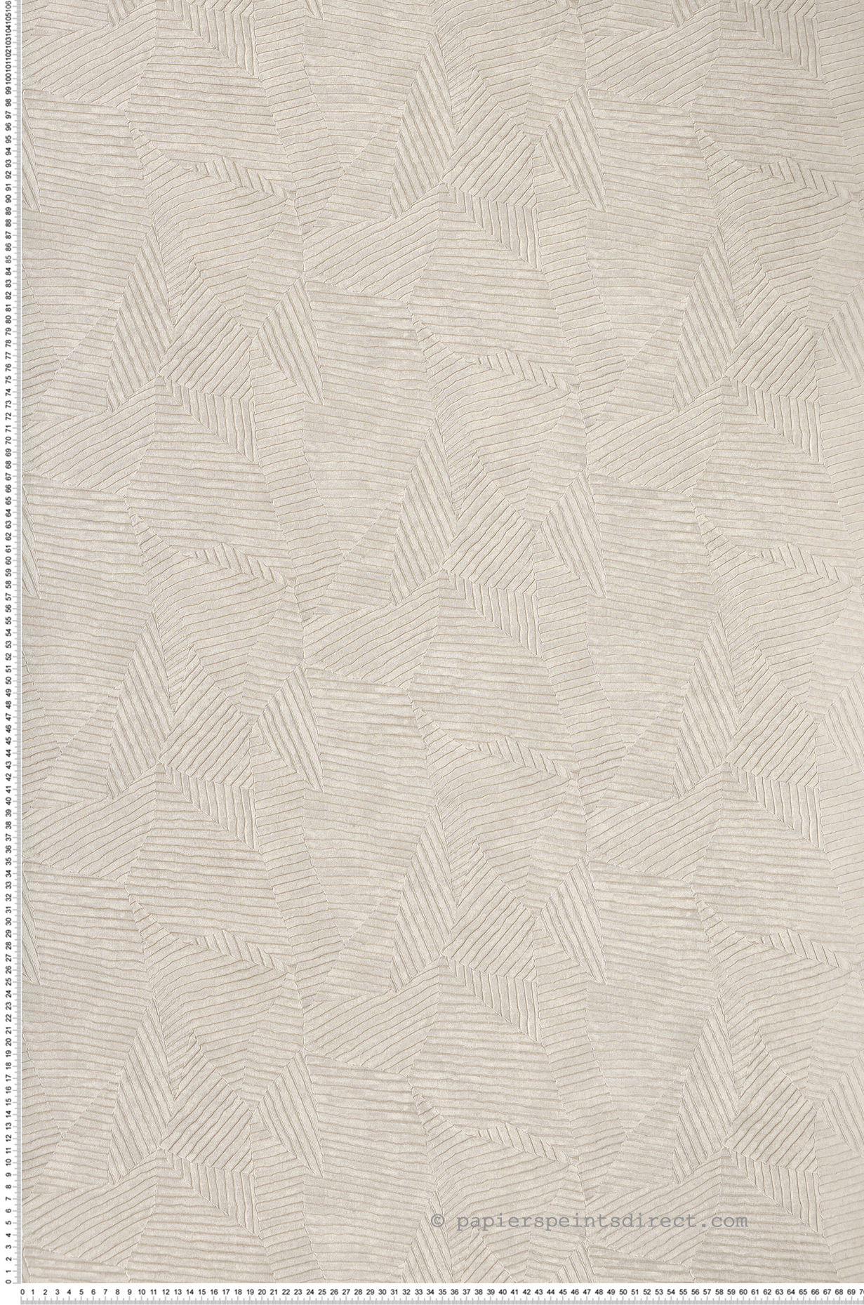 Papier peint Faux Uni Soroa blanc pétale nacré - Végétal de Casamance | Réf. CAS-74090160