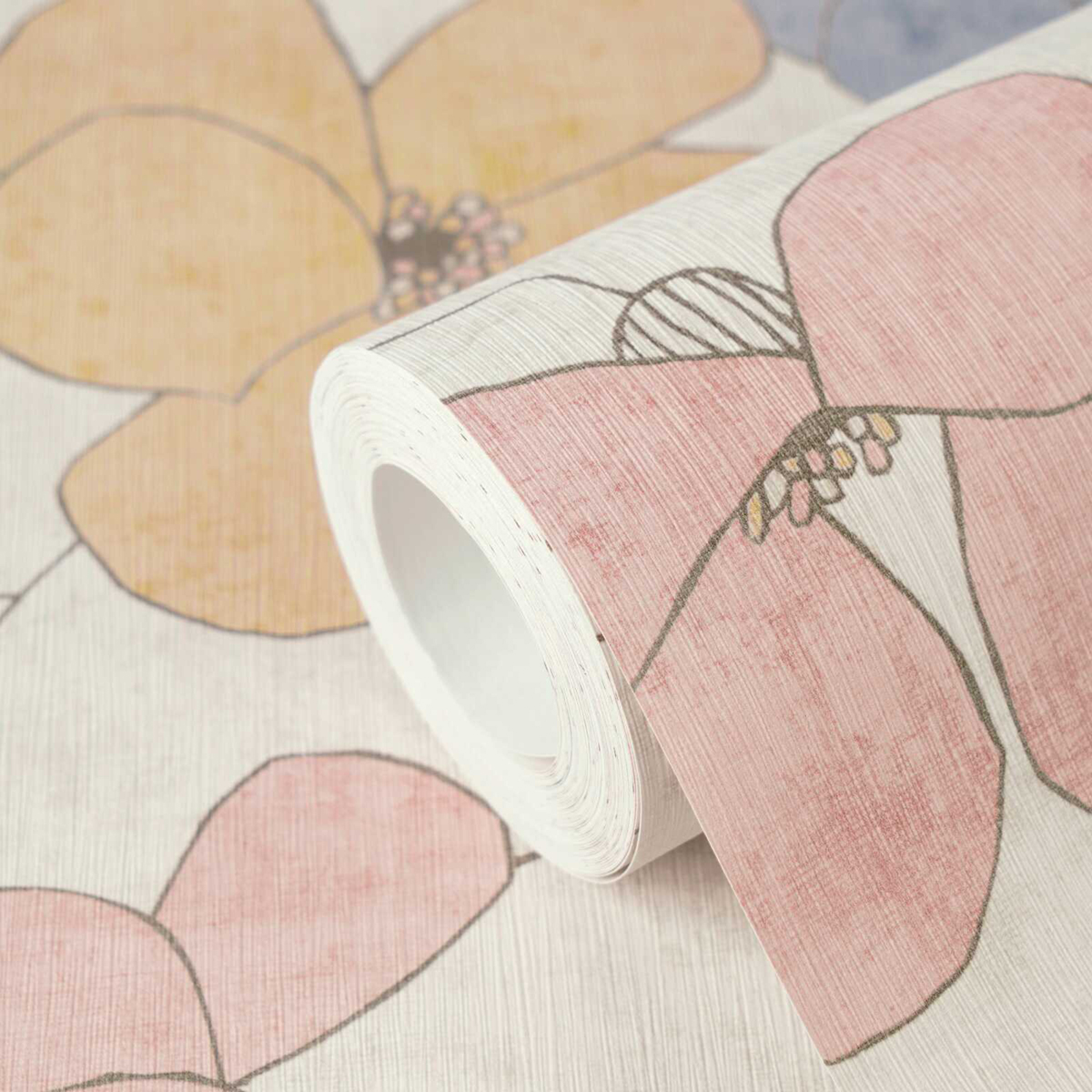 Papier peint Scandinave Fleurs Anémones multicolore - Nordic Feeling d'A.S. Création ZOOM | Réf. AS-791472