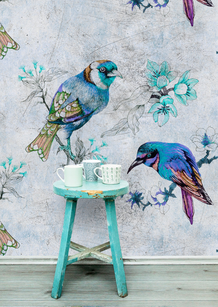 Papier peint panoramique Oiseaux Love Birds 1 - Référence DD114402 - Intissé 200g/m2 - Standard 400 x 270
