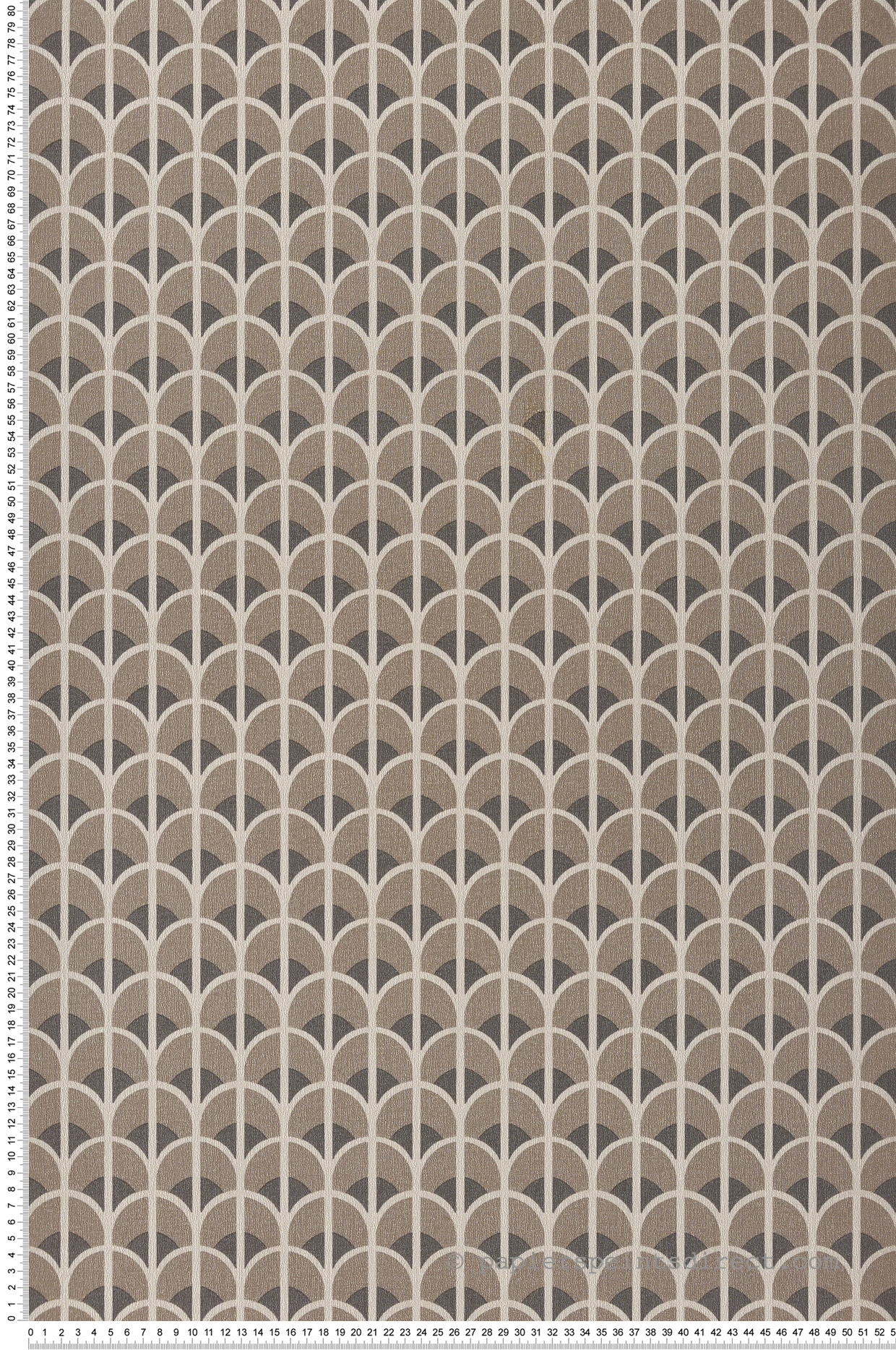 Papier peint Géométrique Art Déco marron - Scala de Montecolino | Réf. MC-28867