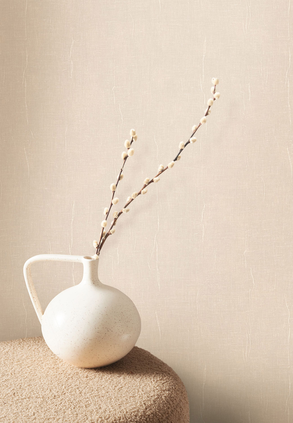 Papier peint Uni Etamine beige coquille d'oeuf - Etamine de Casadéco | Réf. ETAM200251414