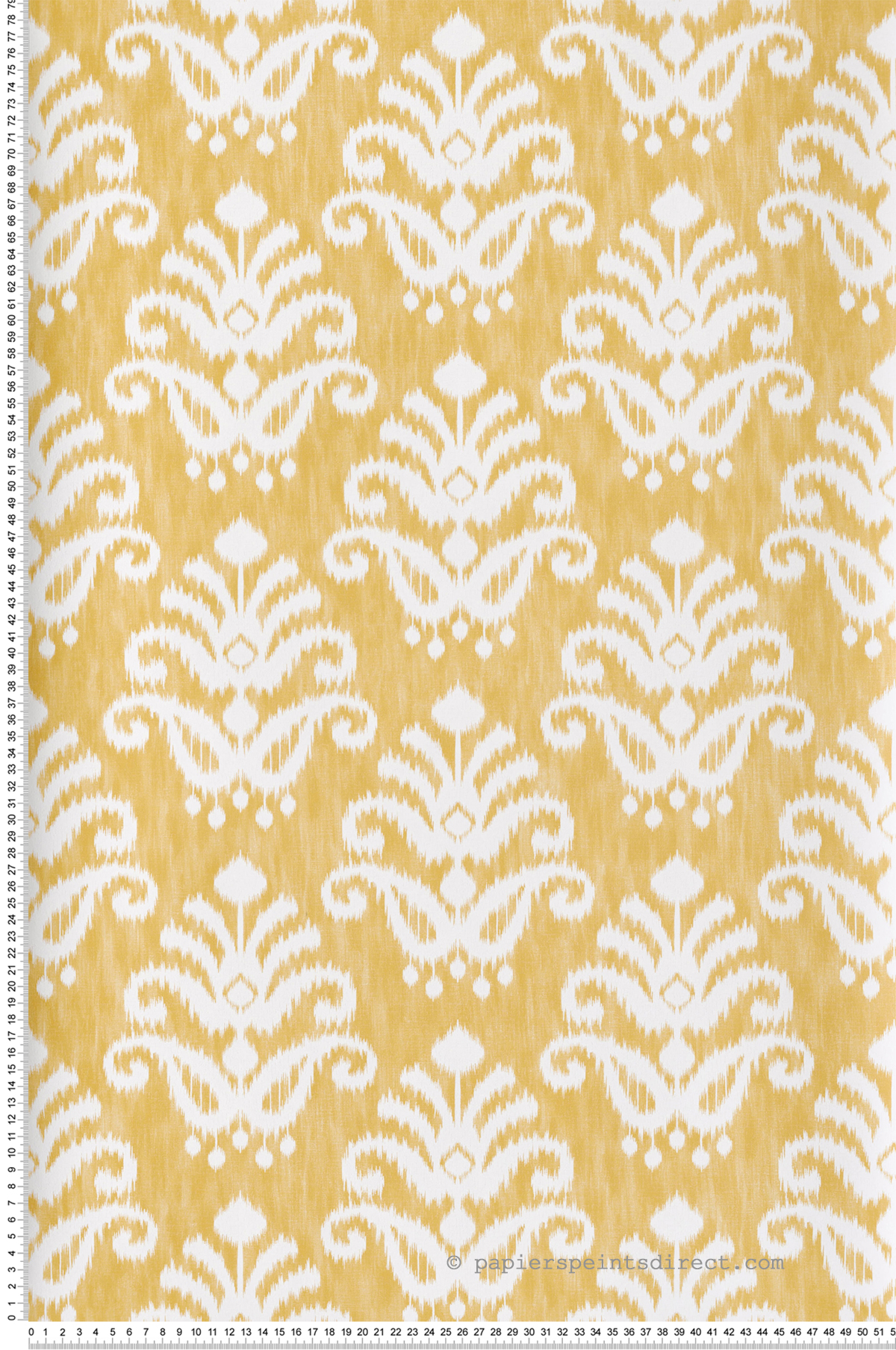 Papier peint Médaillon Tie and Dye jaune - Happy de Lutèce | Réf. LTC-FD26328