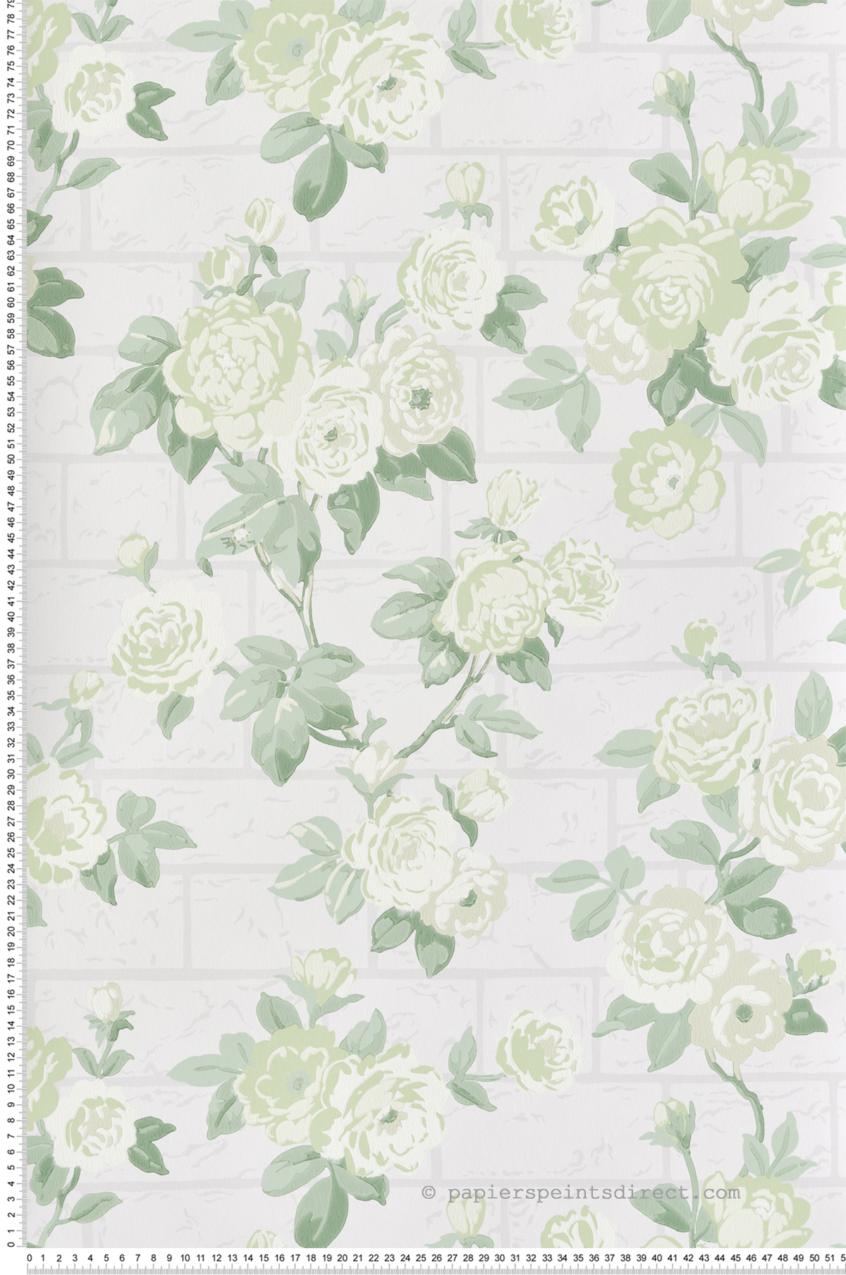 Papier peint Rose Garden Slaked Lime - In The Garden de Little Greene | Réf. 0234RGSLAKE