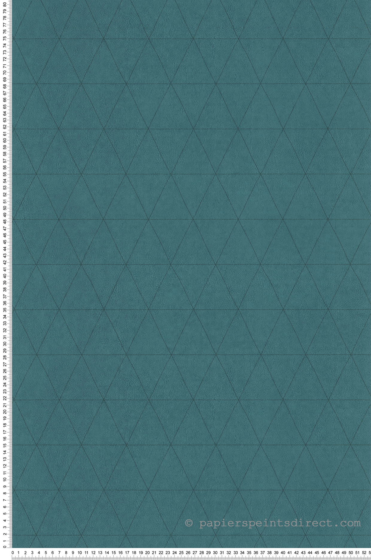 Papier peint graphique Cuir Triangles bleu canard - Park Avenue de Lutèce | Réf. LTC-51192914