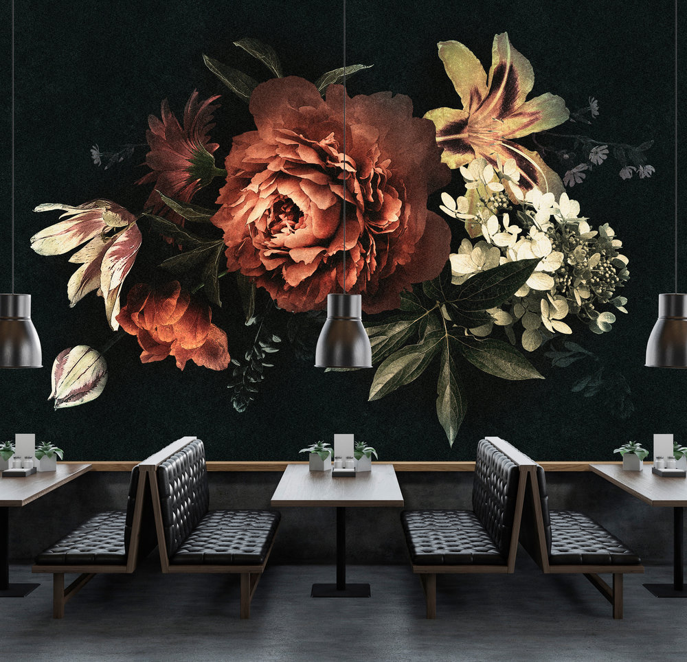 Papier peint panoramique Fleurs Drama Queen 1 - Référence DD114162 - Intissé 200g/m2 - Standard 400 x 270
