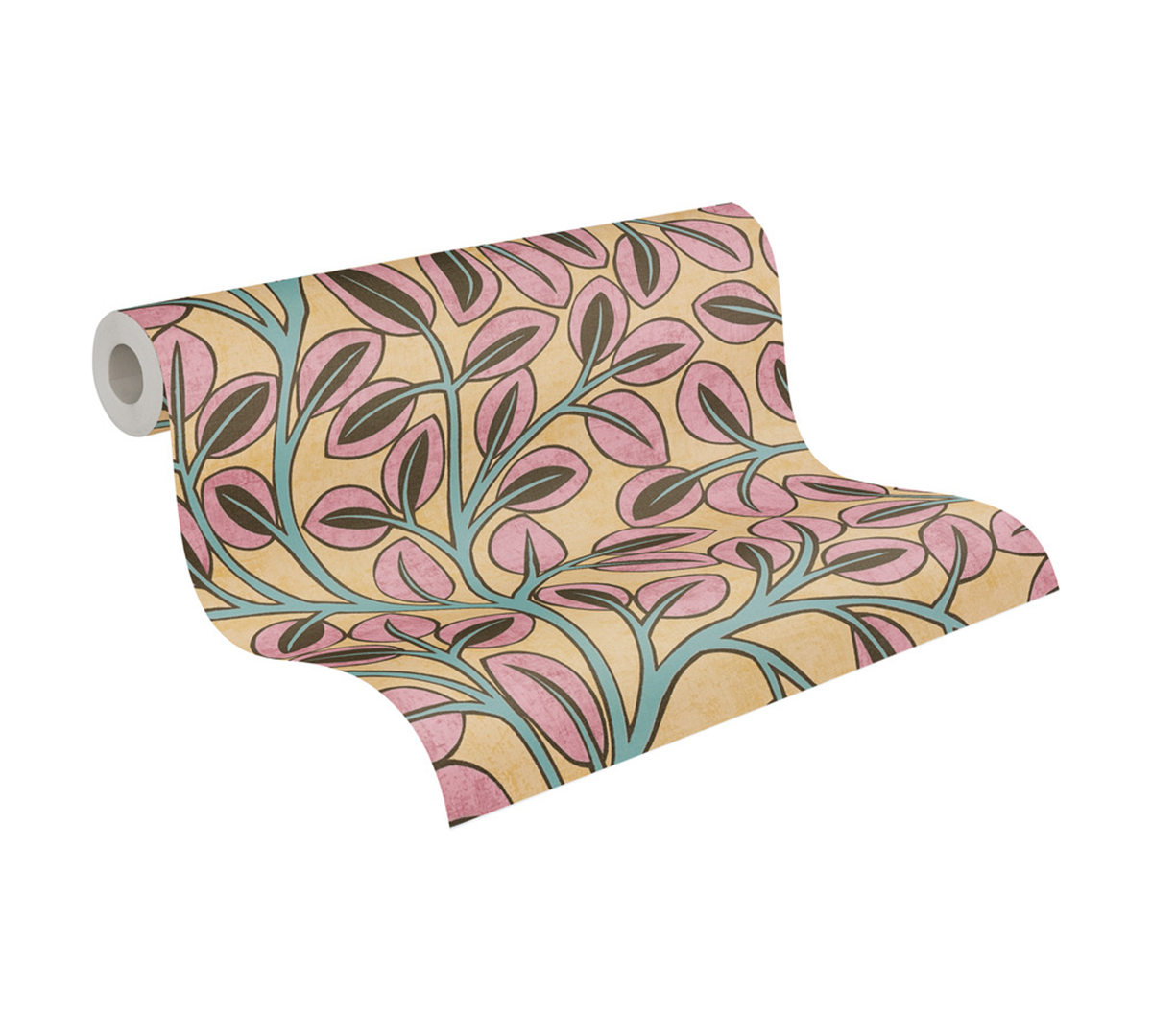 Papier peint Feuille d'Arbre Graphique rose camomille - Nordic Feeling d'A.S. Création ROLL | Réf. AS-791504