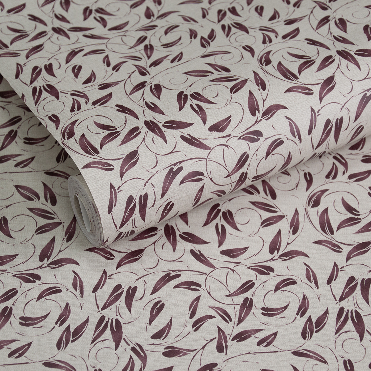 Papier peint Guirlande Feuille Liberty bordeaux prune - The Wall Llewelyn-Bowen de Lutèce | AMB2 Réf. LTC-LB25162