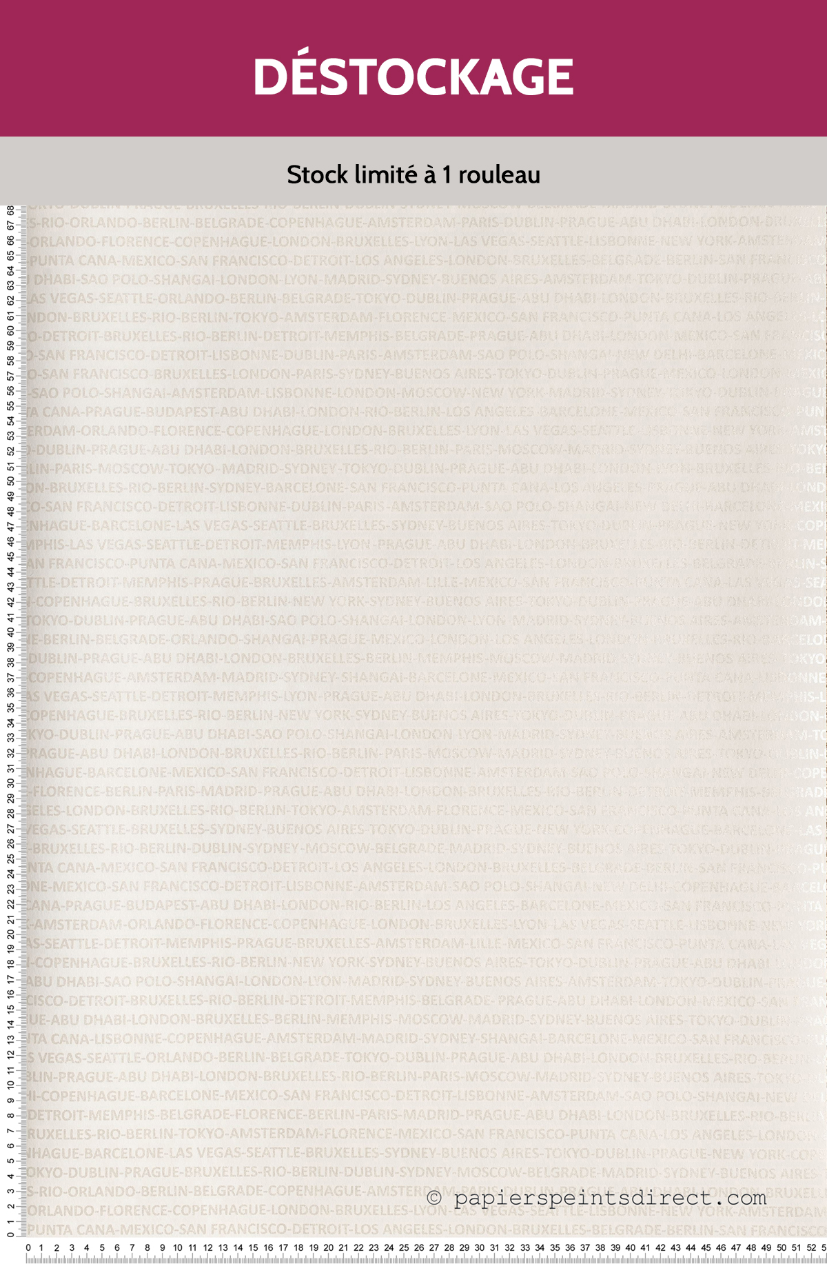 Papier Peint Destockage - Wording blanc