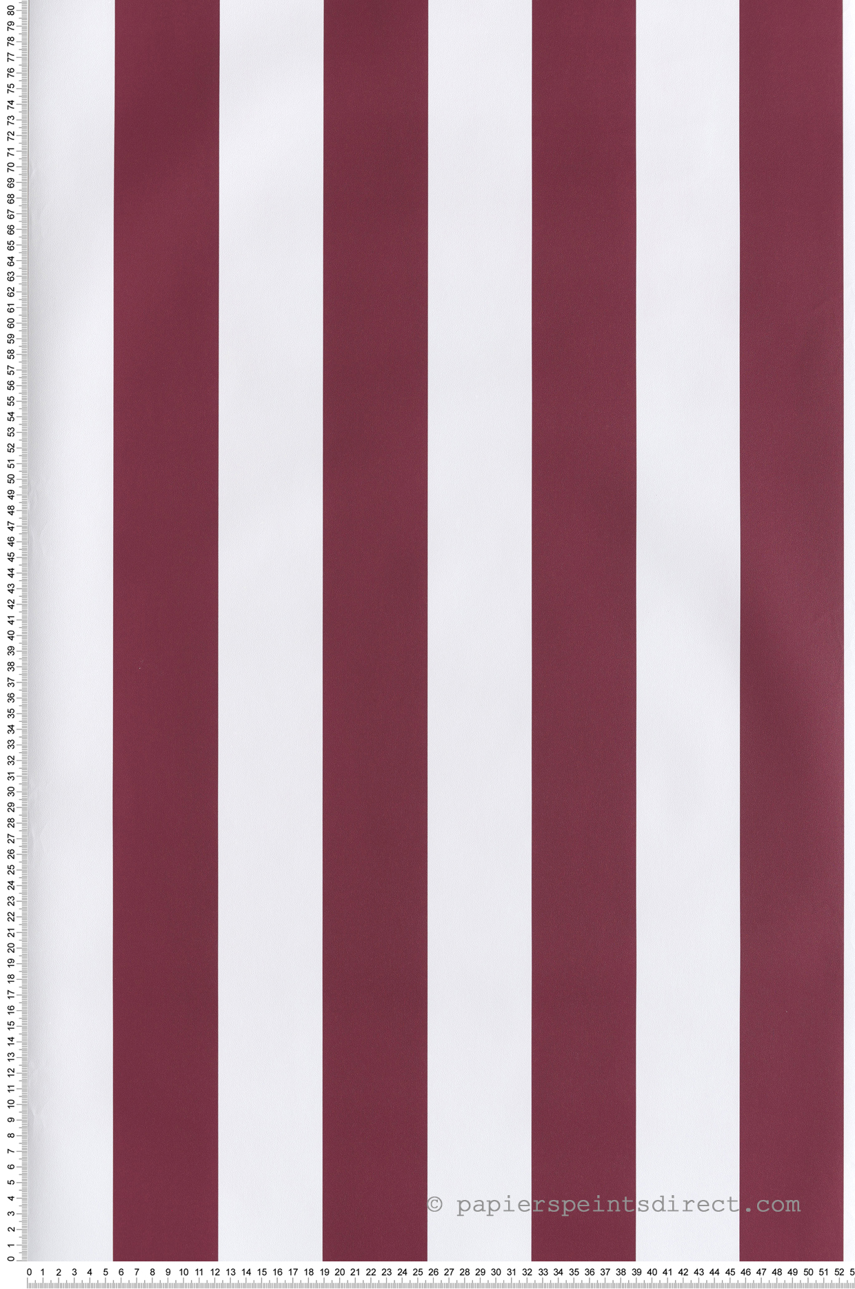 Papier peint Rayures Classiques bordeaux blanc - Jeux de Rayures 3 de Lutèce | Réf. LTC-G68050