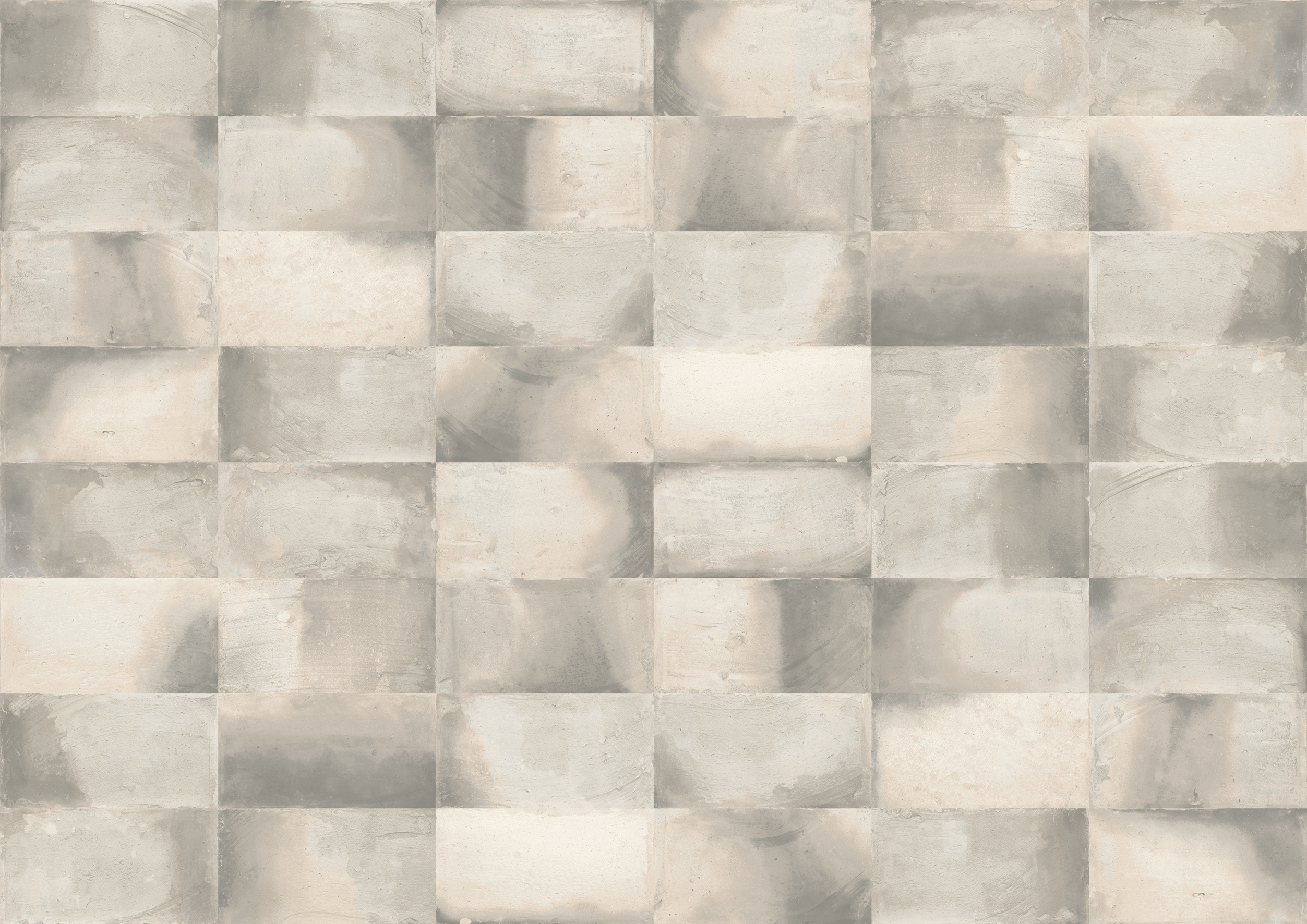 Papier peint panoramique Carrelage Travertin Teo gris clair - A, B, C et D H260 - Wall Designs IV de Masureel | Réf. MAS-DG4TEO101X-260