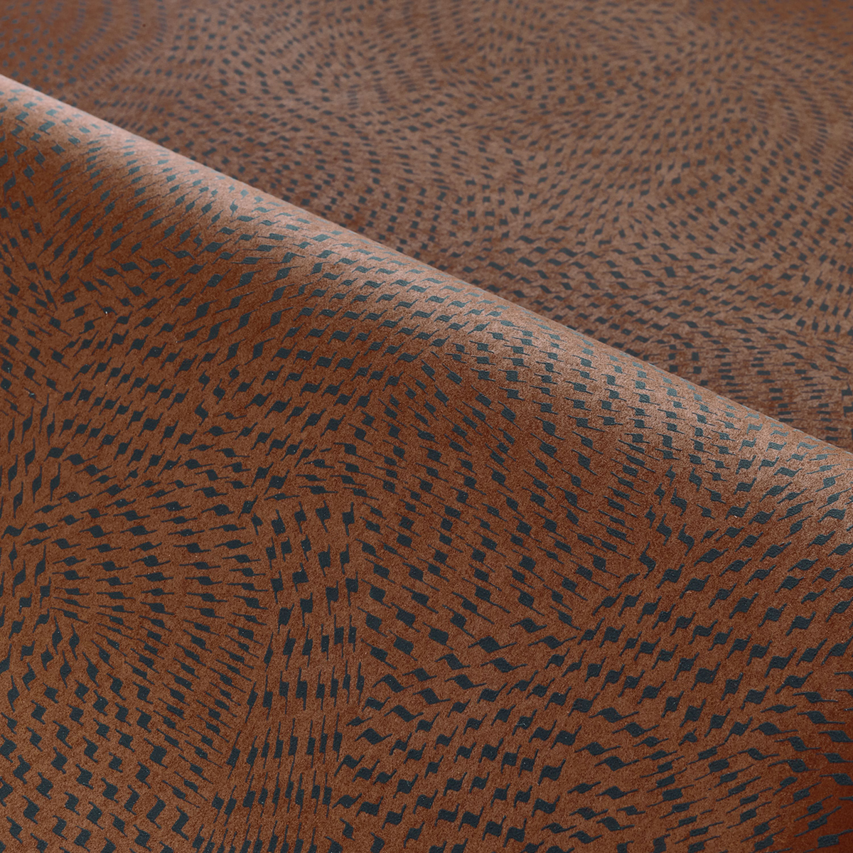 Papier peint Illusion 3D Passy terracotta noir - Square Jasmin de Casamance | Réf. CAS-75722956