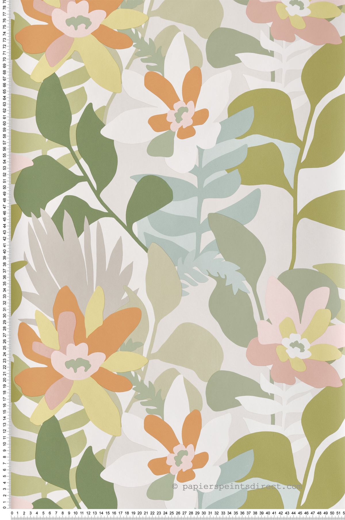 Papier peint Fleur De Coco lin vert - Happy de Lutèce | Réf. LTC-FD26453