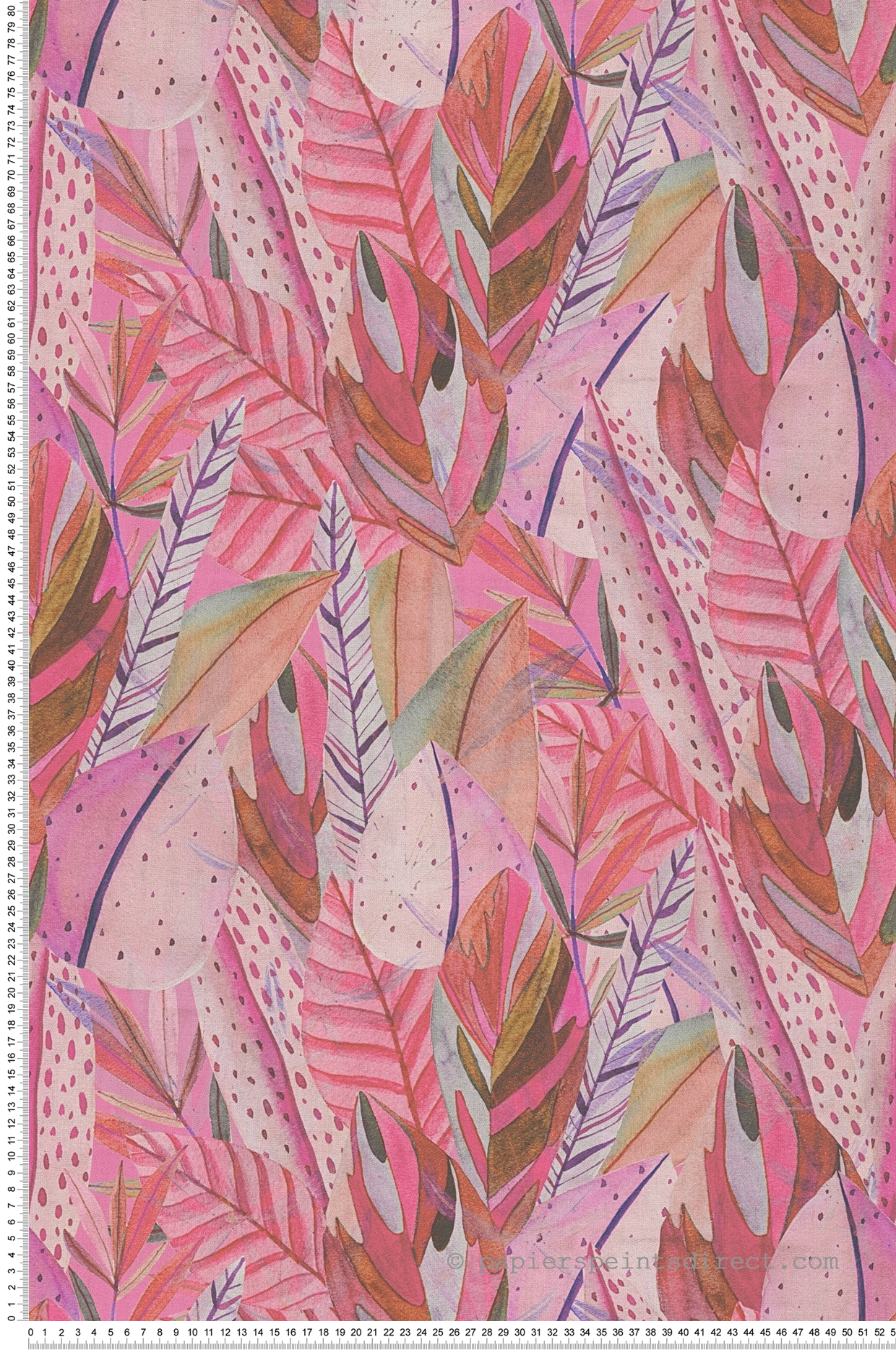 Papier peint Feuillage Ethnique rose - Anna D'Andrea d'A.S. Création | Réf. AS-782203