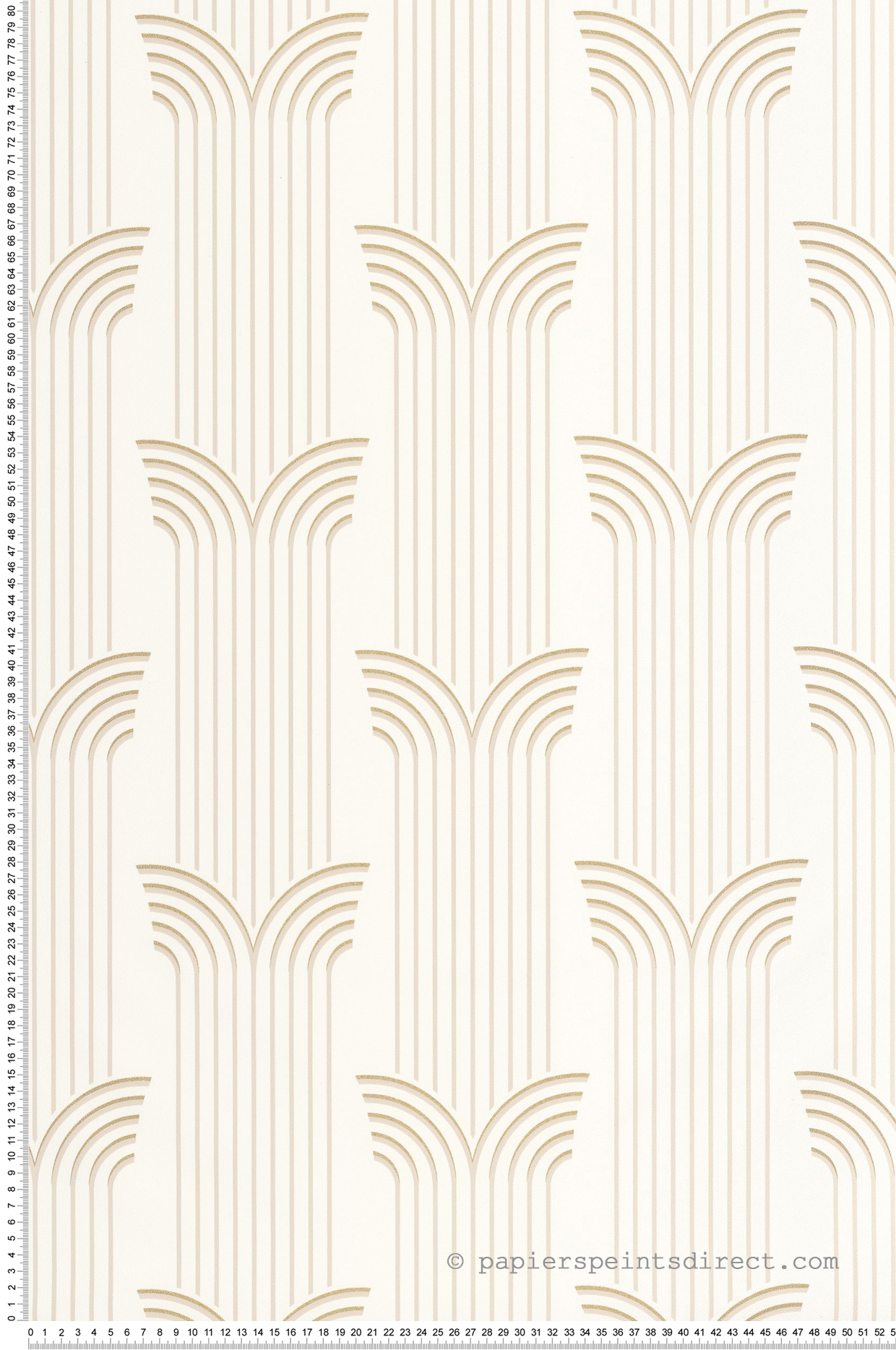 Papier peint Temple Glamour beige doré - Elégance de Casélio | Réf. ELC105291027