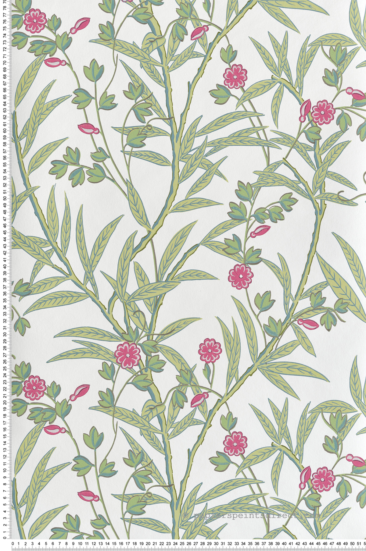 Papier peint Classique Bamboo Floral Mischief - National Trust Papers 4 de Little Greene | Réf. 0267BAMISCH