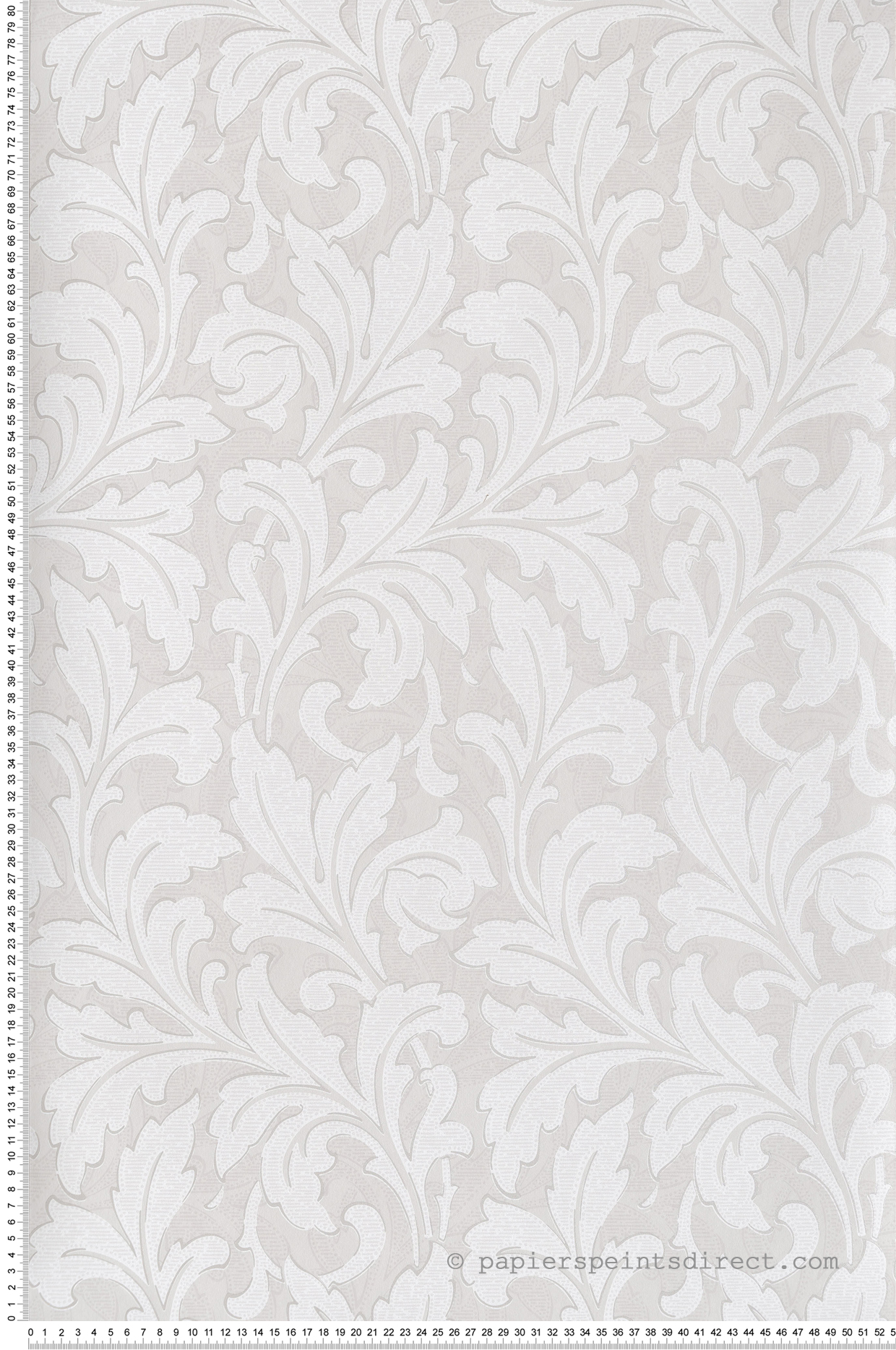 Papier peint Classique Acanthe grège - Arts & Crafts de Casadéco | Réf. ARCR86361404