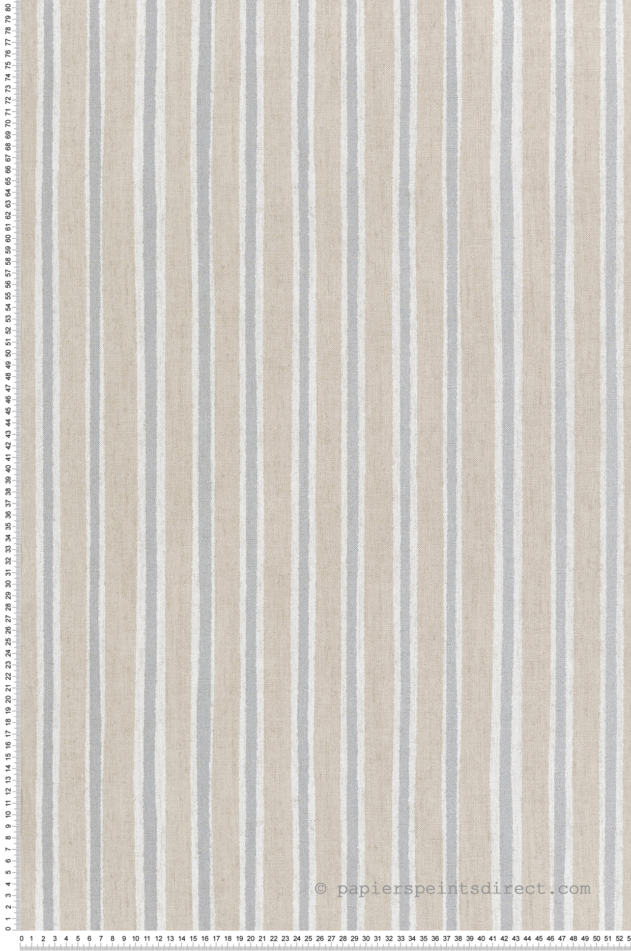 Papier peint Rayures Contemporaines argenté beige - Seven de Montecolino | Réf. MC-30137