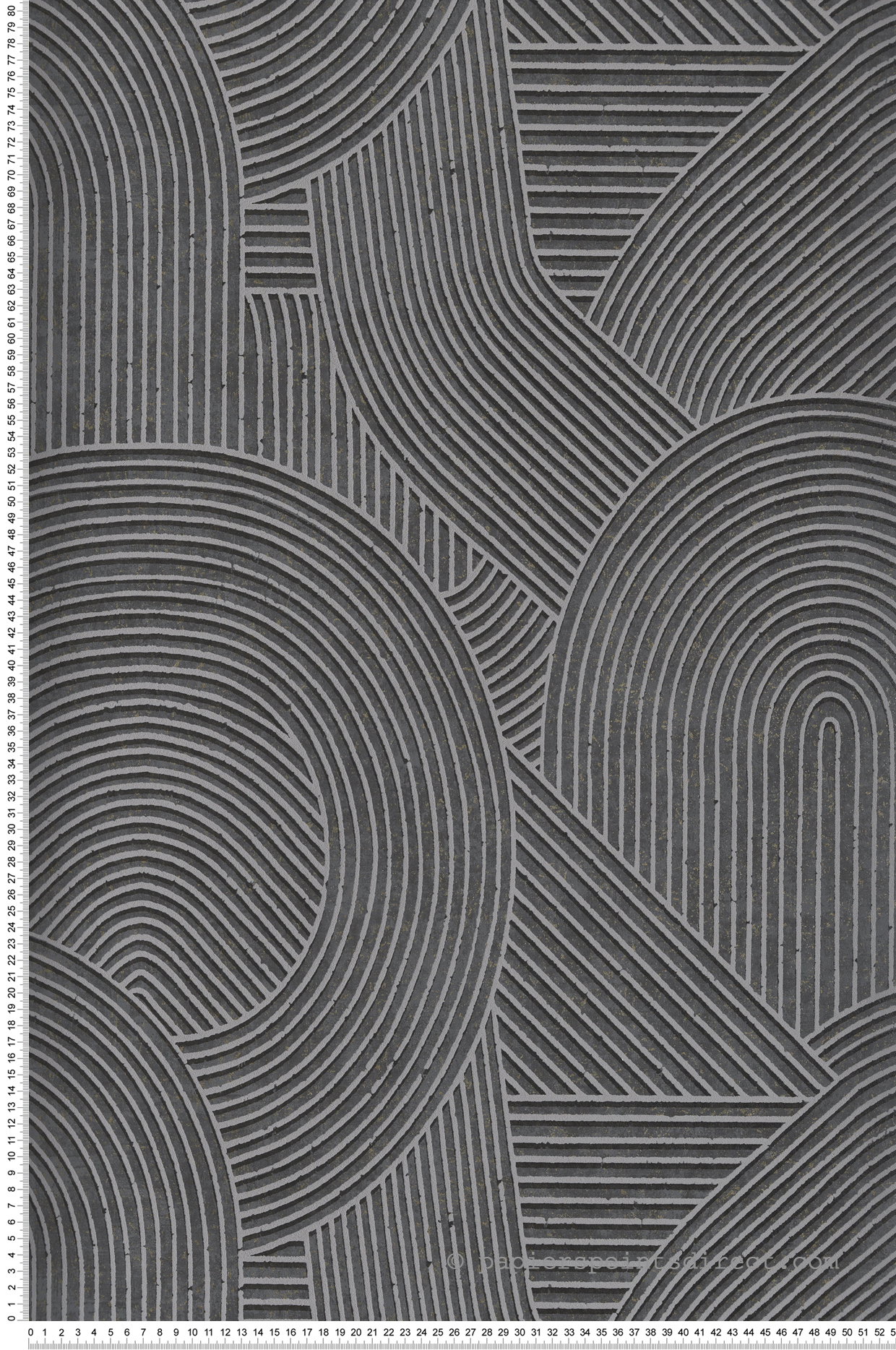 Papier peint Jardin des Pierres anthracite - Kyoto de Casadéco | Réf. KYTO88759999