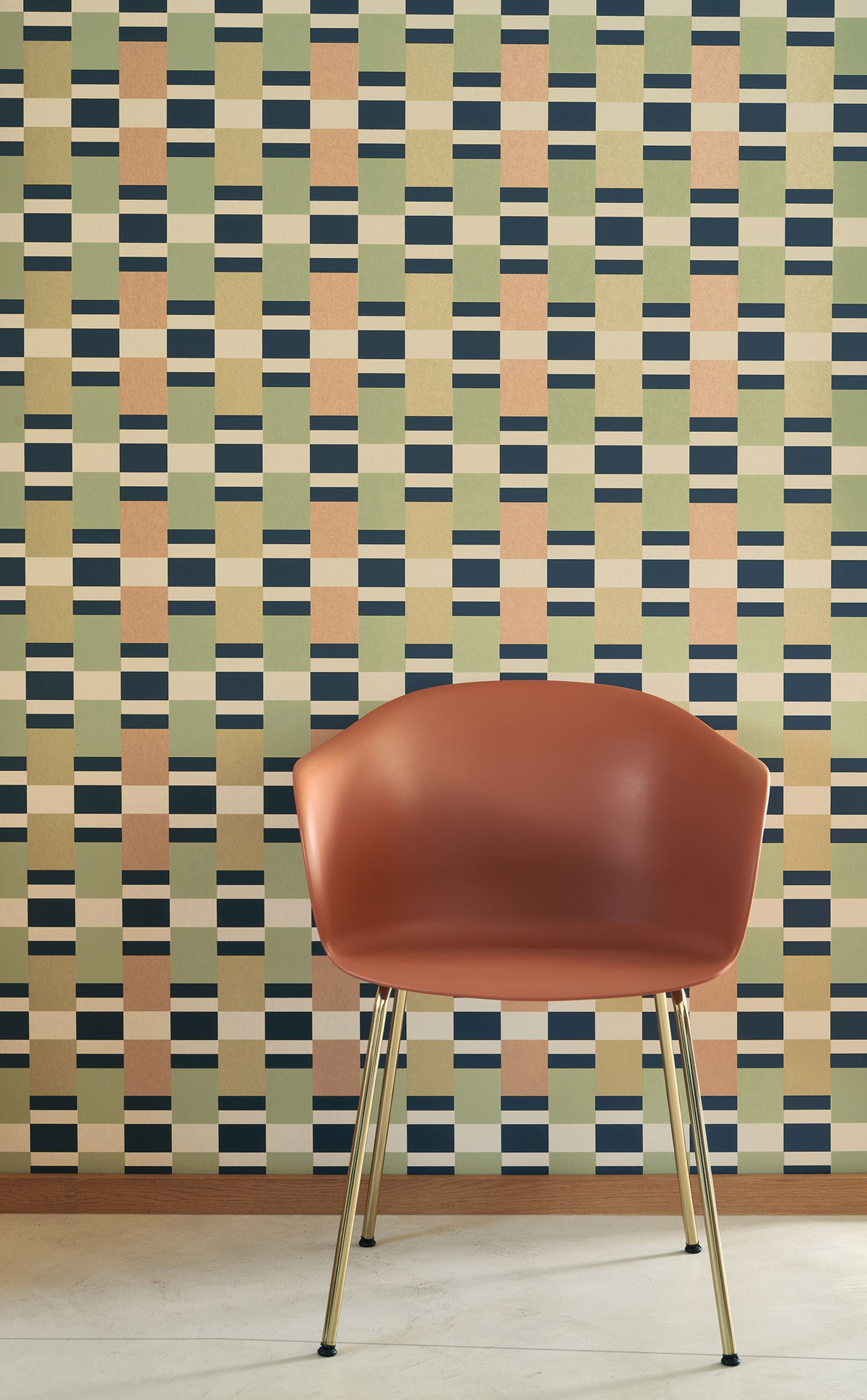 Papier peint Rectangle Chess vert ocre - Color Game de Casadéco | Réf. GAME200627202