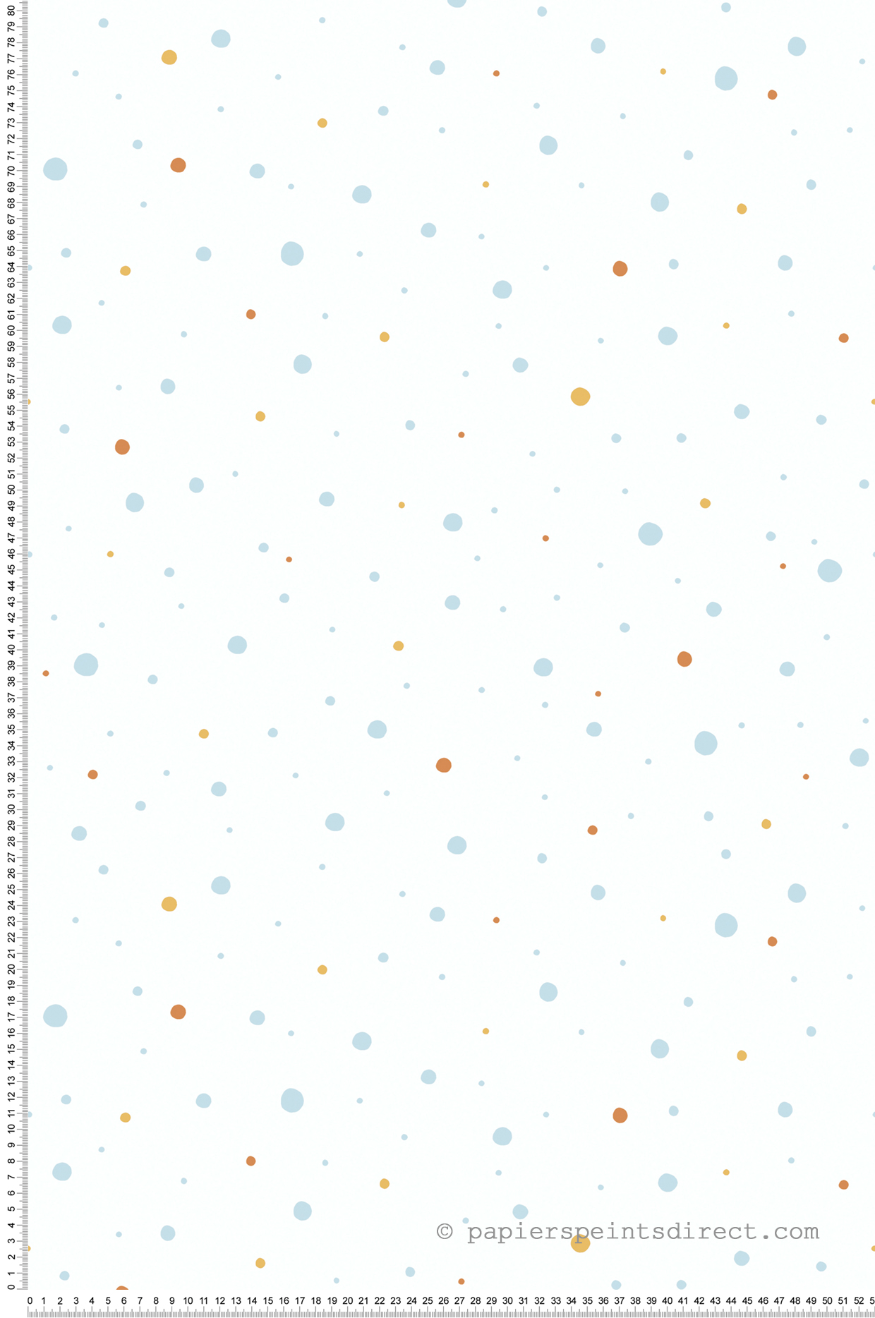 Papier peint Pois Enfantin bleu jaune orange - Little Love d'A.S. Création | Réf. SP15646