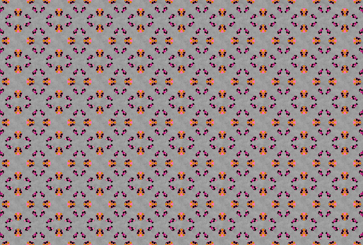 Papier peint panoramique Mosaïque Tangerine 3 - Référence DD110556 - Intissé 200g/m2 - Standard 400 x 270