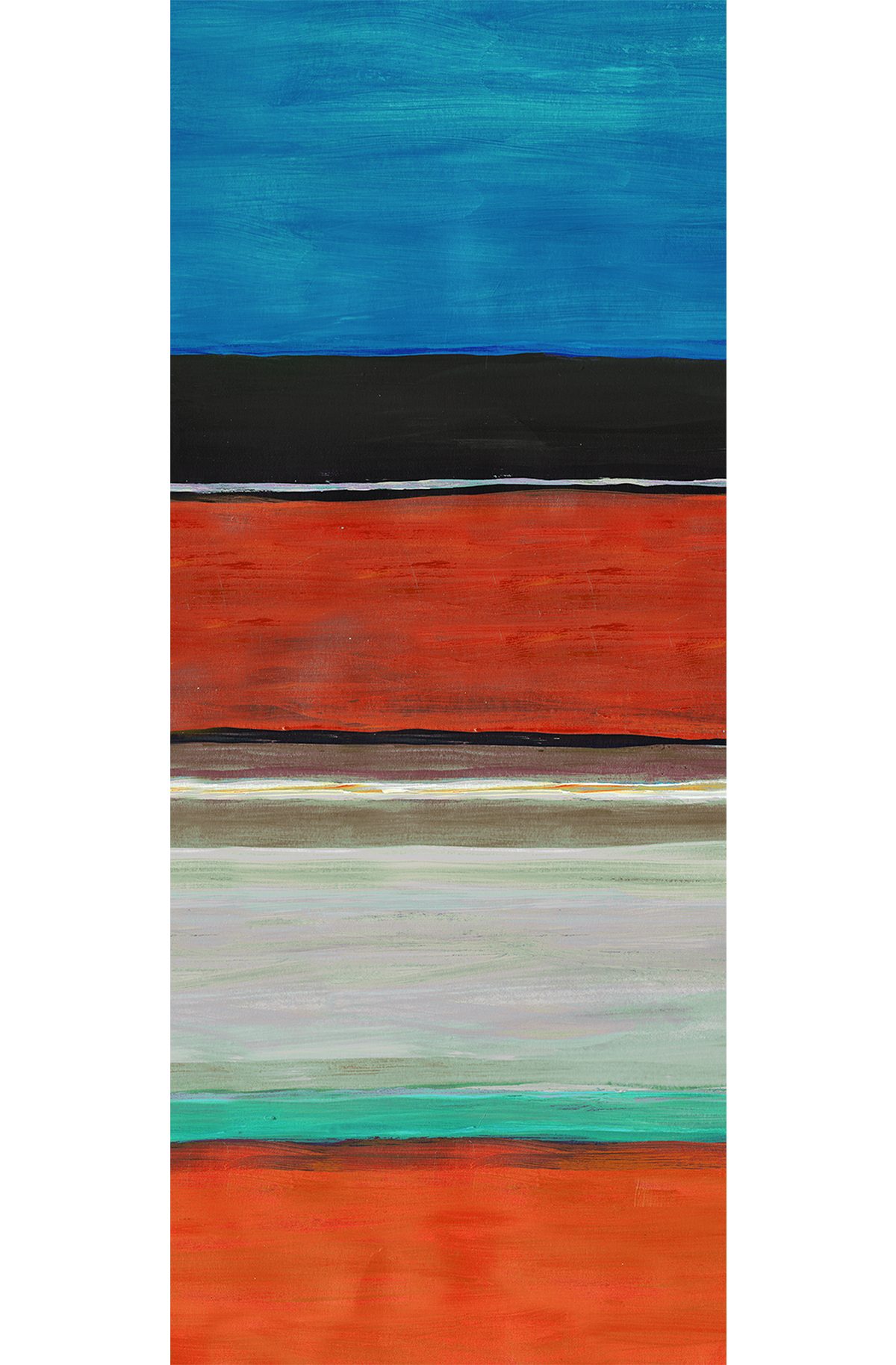 Papier peint panoramique Bande Abstraite Terava orange - B H260 - Wall Designs IV de Masureel | Réf. MAS-DG4TER1022-260