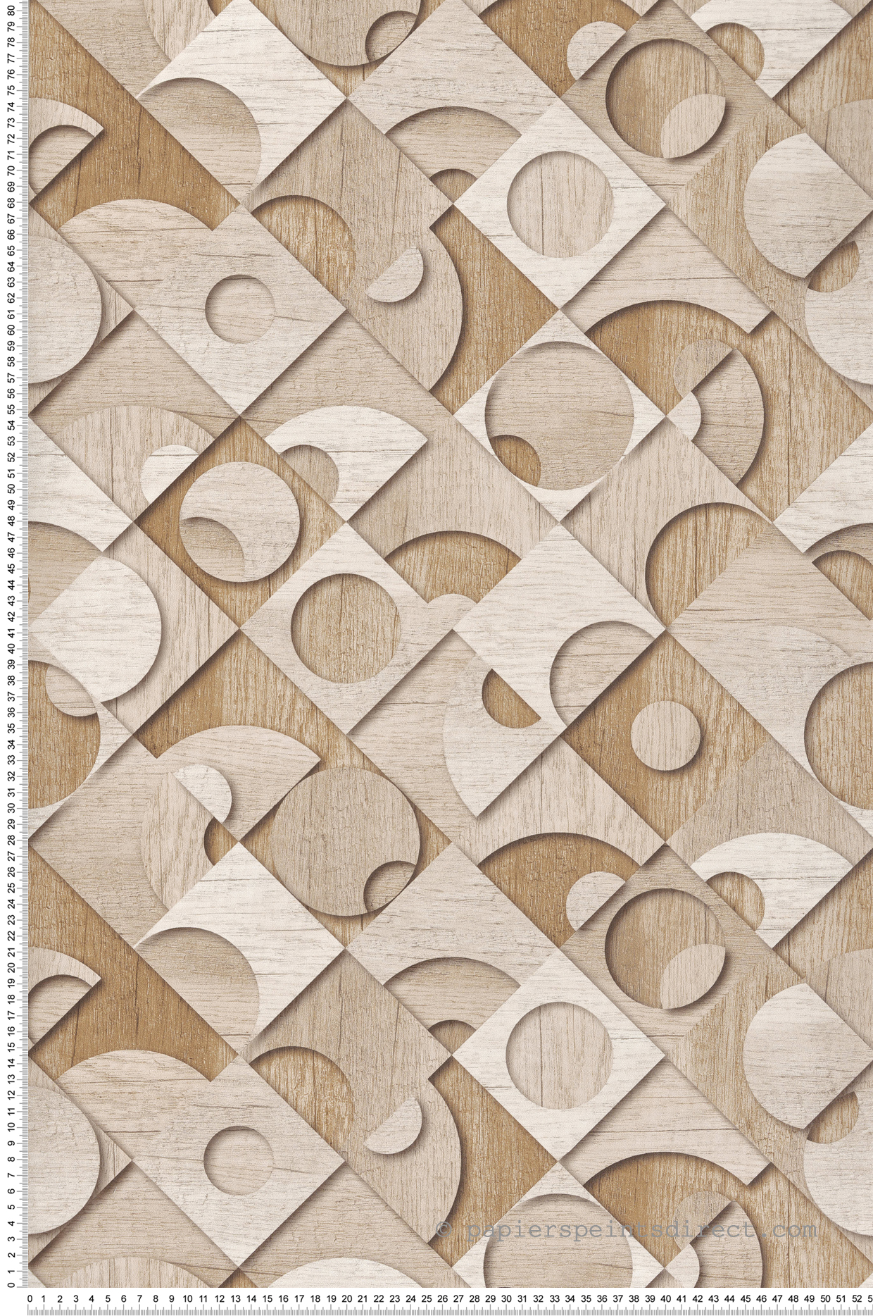 Papier peint Bois Géométrique 3D beige - Reality 4 de Lutèce | Réf. LTC-51220407