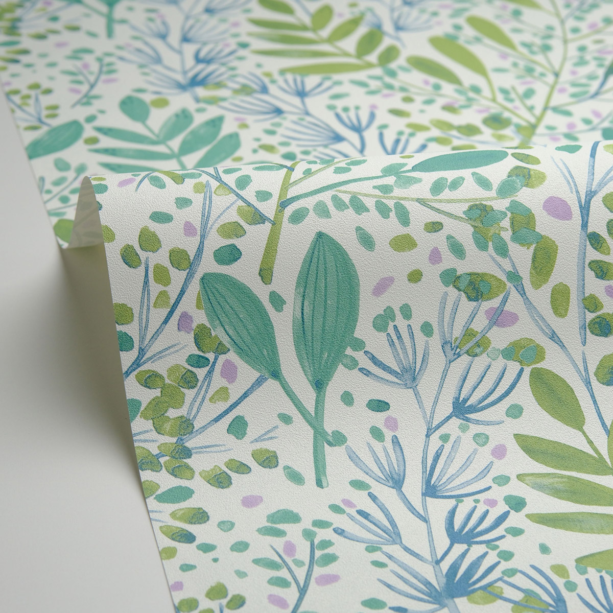 Papier peint Feuilles Joy vert mauve - Green Life 2 de Casélio AMB4 | Réf. GNL2101690746