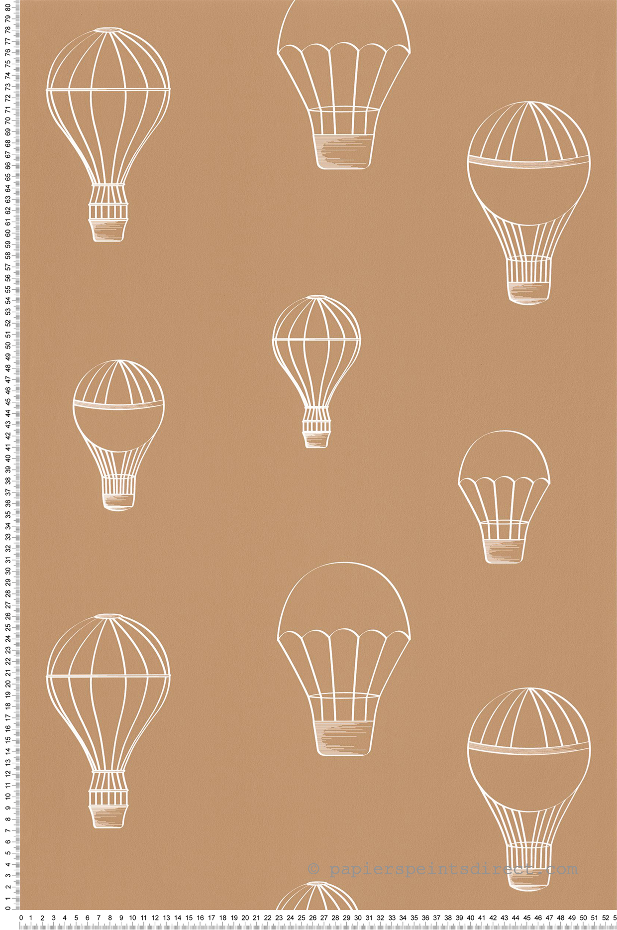 Papier peint Montgolfière Voyager camel - Autour du Monde de Casélio | Réf. ADM103462025