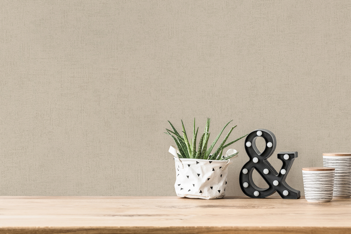 Papier peint Pailleté Uni Long Island lin - Titanium 3 d'AS Création | Réf. SP15593