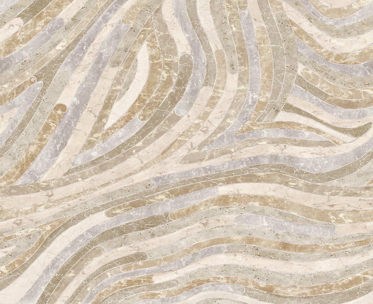 Papier peint panoramique Marbre Serpentine beige - A, B et C H260 - Rock de Masureel | Réf. MAS-DGROC201X-260