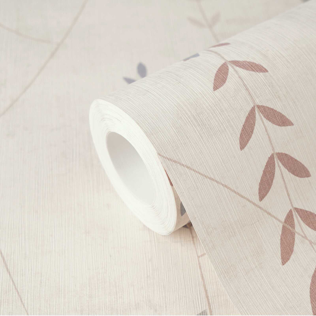 Papier peint Scandinave Plumeria beige bleu - Nordic Feeling d'A.S. Création ZOOM | Réf. AS-791463