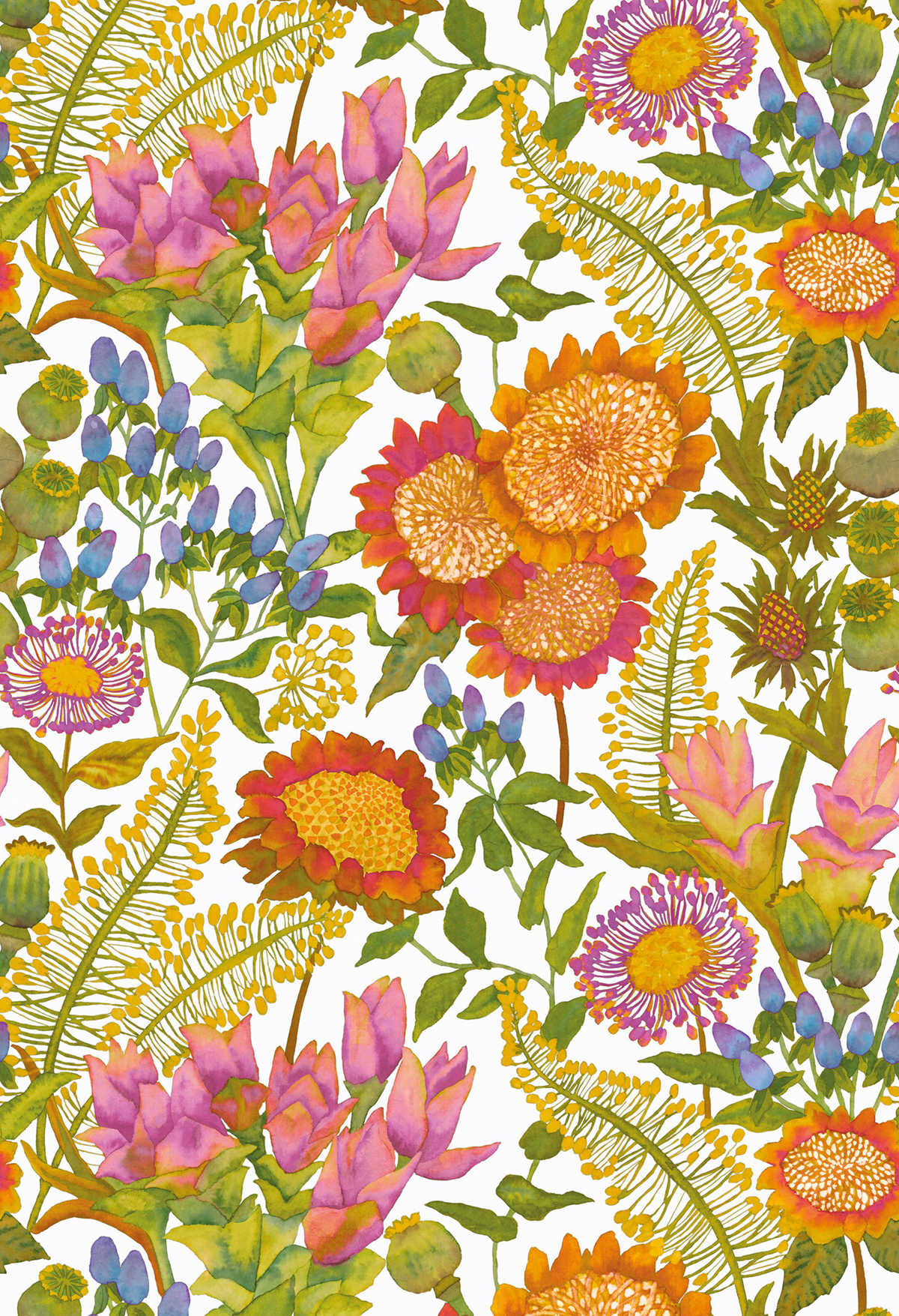 Papier peint panoramique Fleur Baux de Provence multicouleurs L 210X310 - Echappée Belle Casadéco | Réf. ECHA89877318