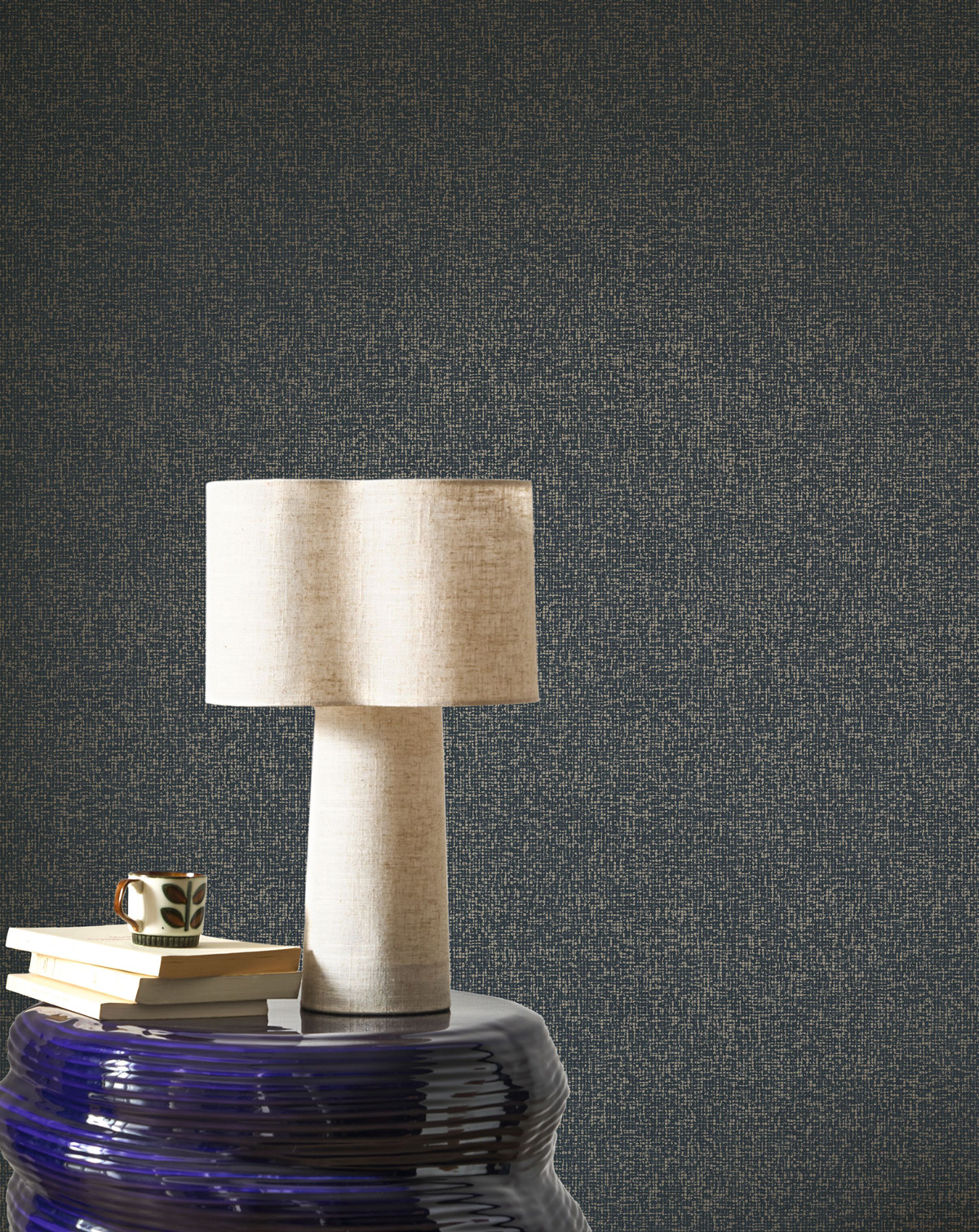 Papier peint Tissage Dione anthracite argenté - Solaris de Casadéco | Réf. SOLA201906844