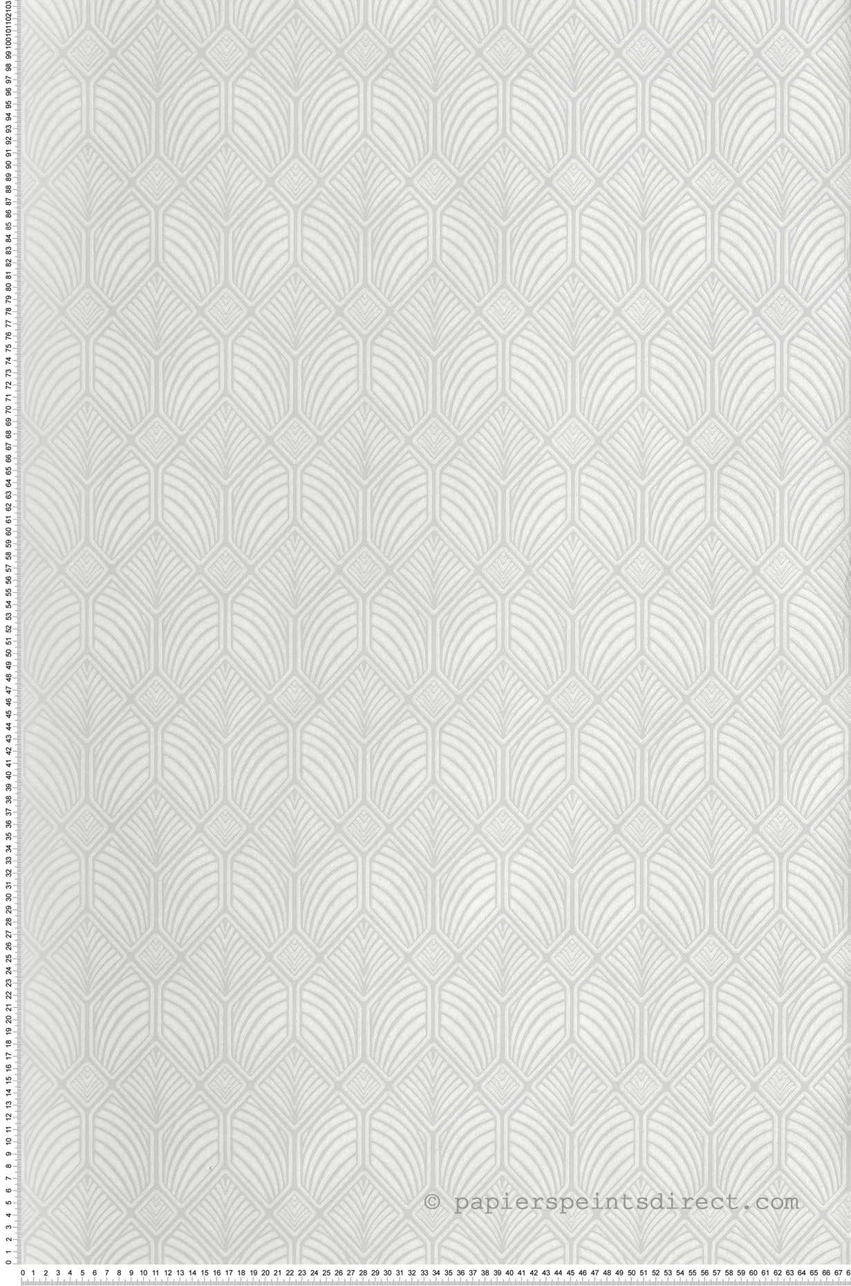 Papier peint Art Déco Géométrique gris - Arts & Crafts d'Initiales | Réf. INI-AC9181