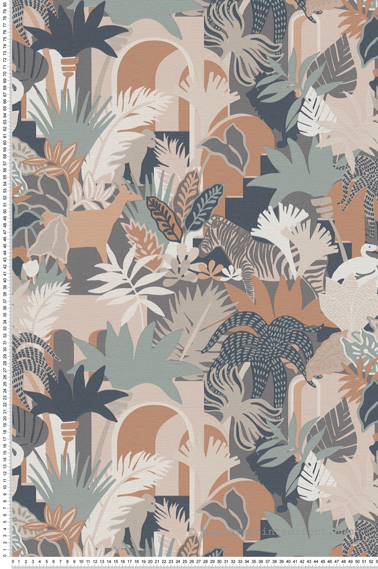 Papier peint Animaux Tropical Forest bleu vert - Antigua d'A.S. Création | Réf. SP15954