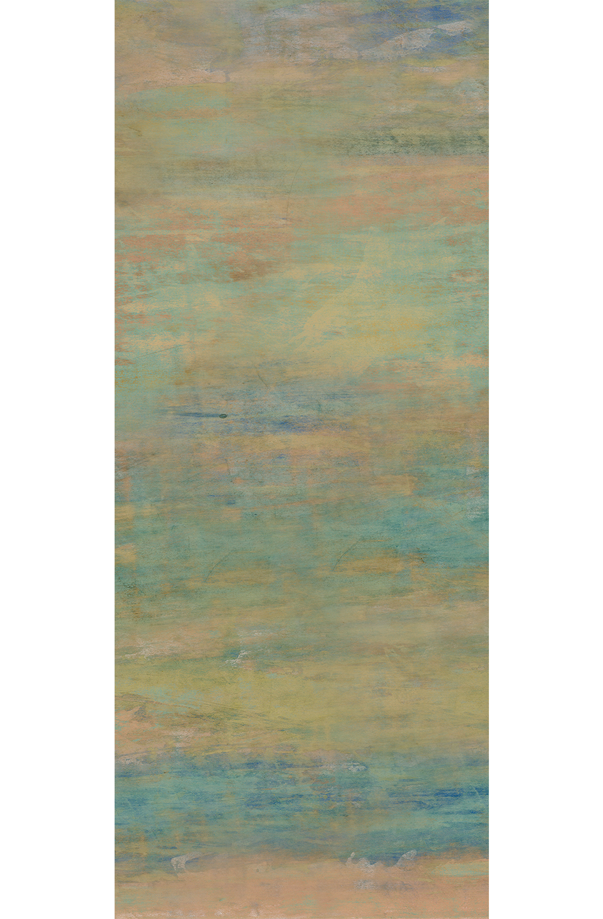 Papier peint panoramique Aquarelle Abstraite Heather vert - C H260 - Wall Designs IV de Masureel | Réf. MAS-DG4HEA1023-260