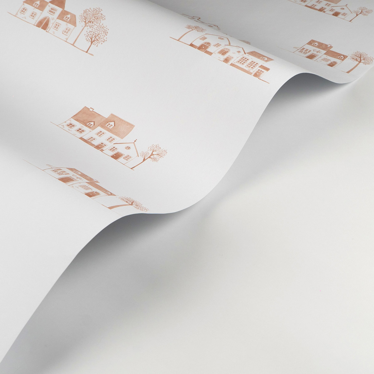 Papier peint Maison Walk in the Village brique - Once Upon A Time 2 de Casadéco AMBV | Réf. OUTD200848303