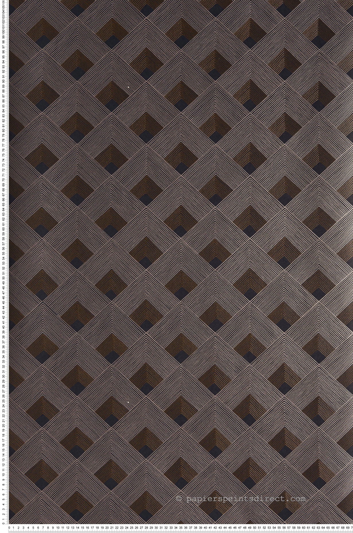 Papier peint géométrique ethnique Ondes Marine - Misura de Casamance | Réf. CAS-74471132