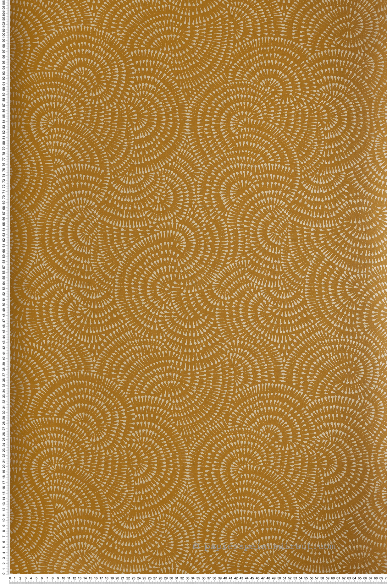 Papier peint Abstrait Cascade moutarde  - Eté Indien de Casamance | Réf. CAS-75122248