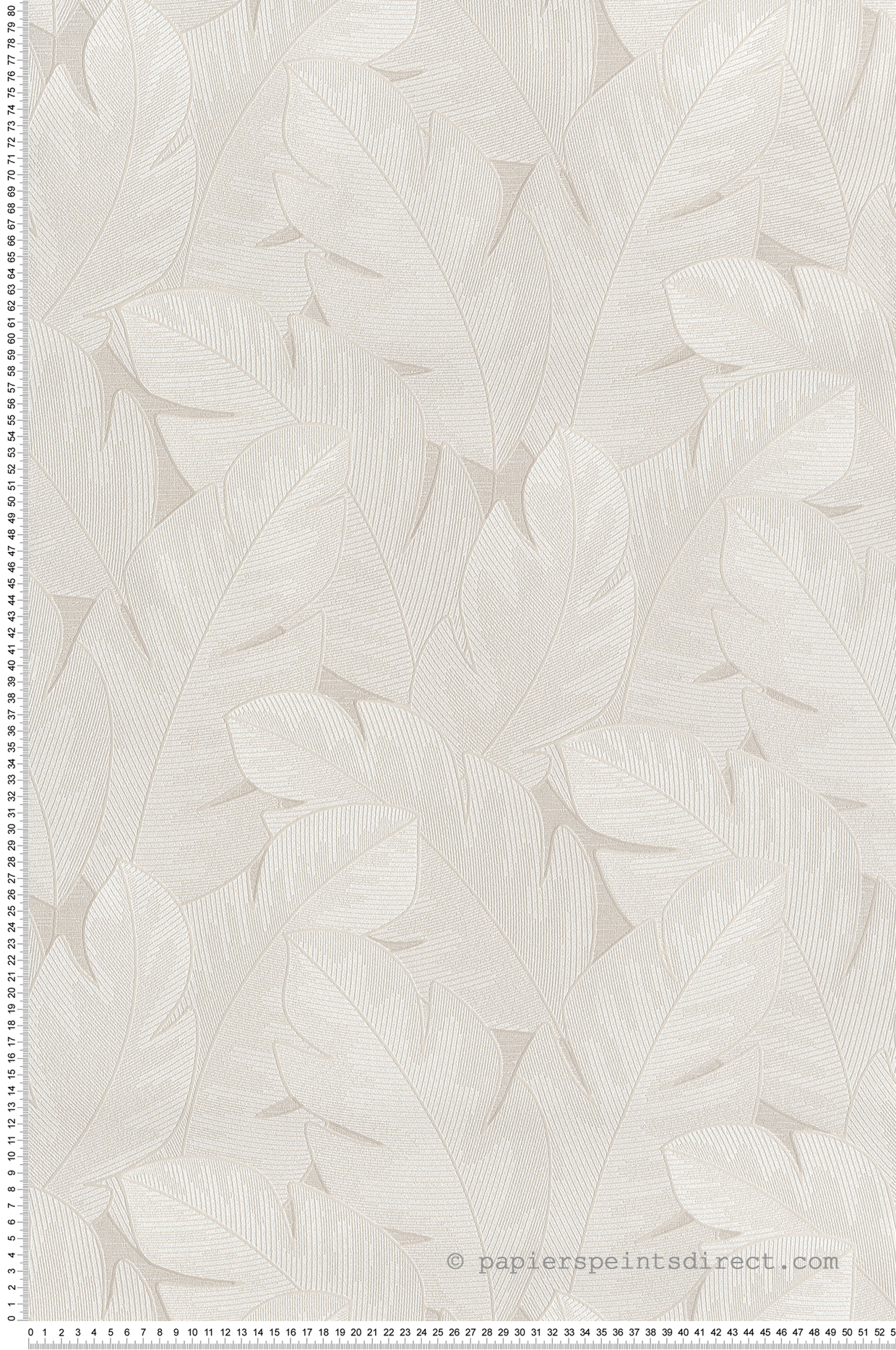 Papier peint Feuillage Tropical Yuto écru - Vegetals de Casadéco | Réf. VEGE201291111