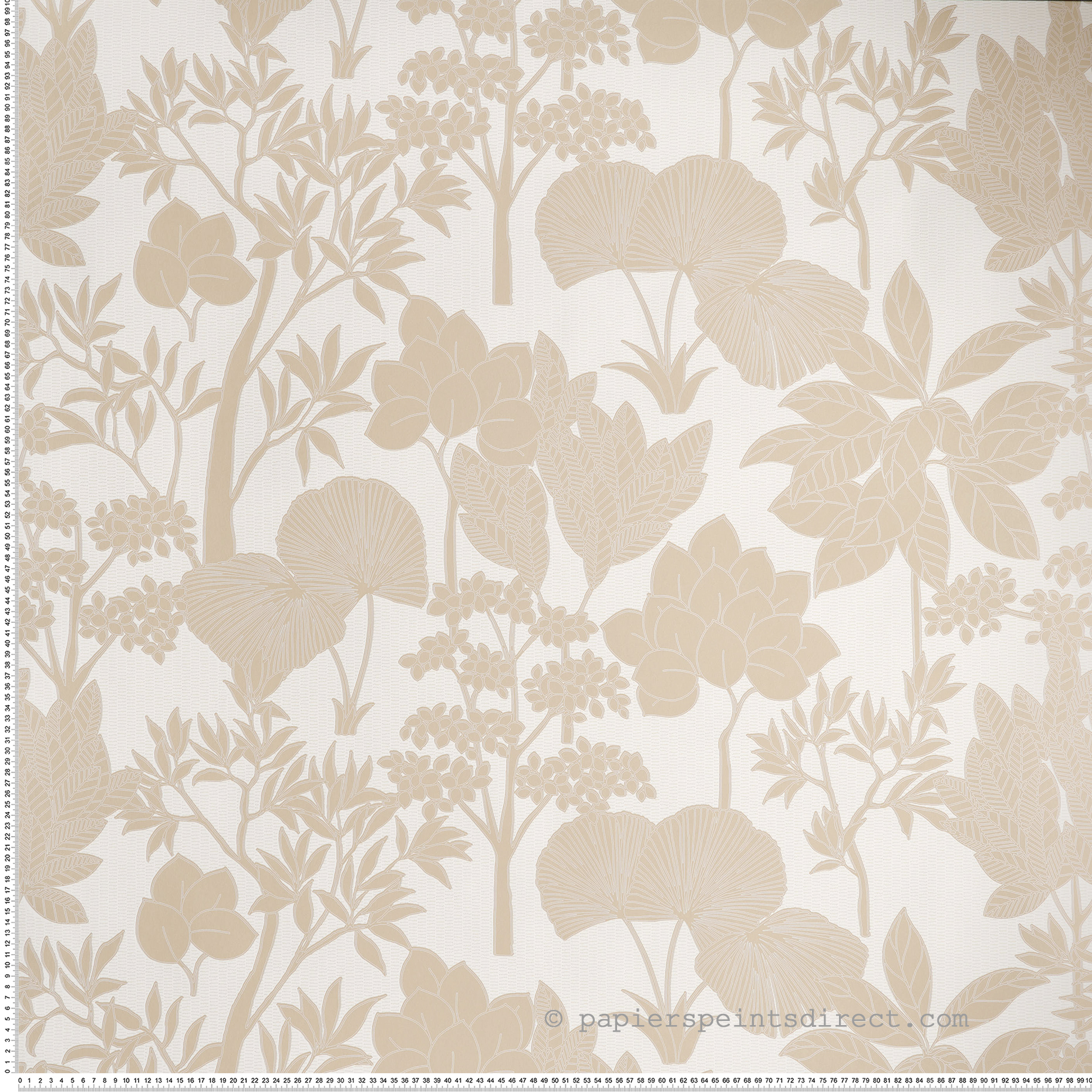 Papier peint Jardin Exotique Inara sable - Tressora de Casamance | Réf. CAS-76900406