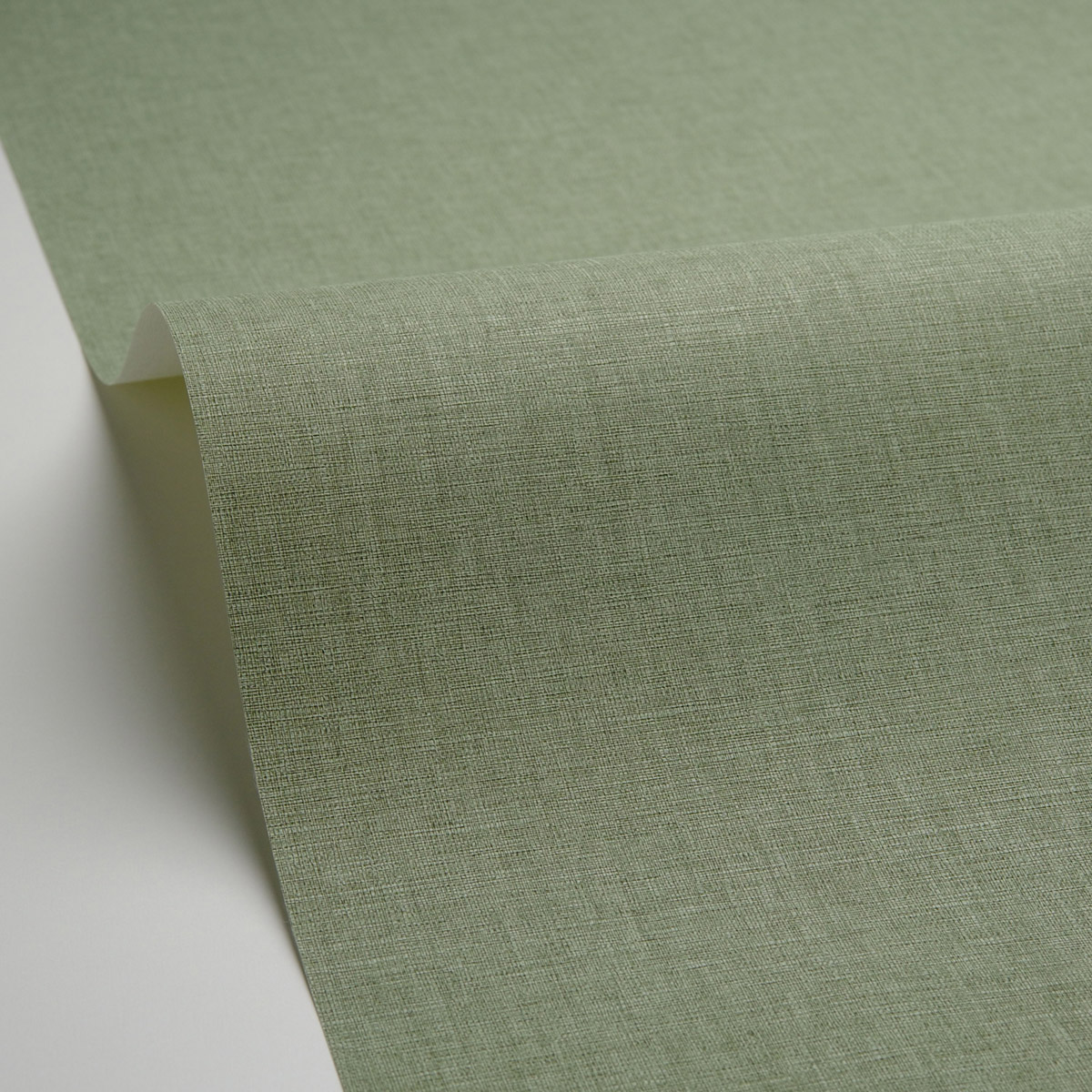 Papier peint Faux Uni Tissage vert sauge - Elégance de Casélio | Réf. ELC103227602