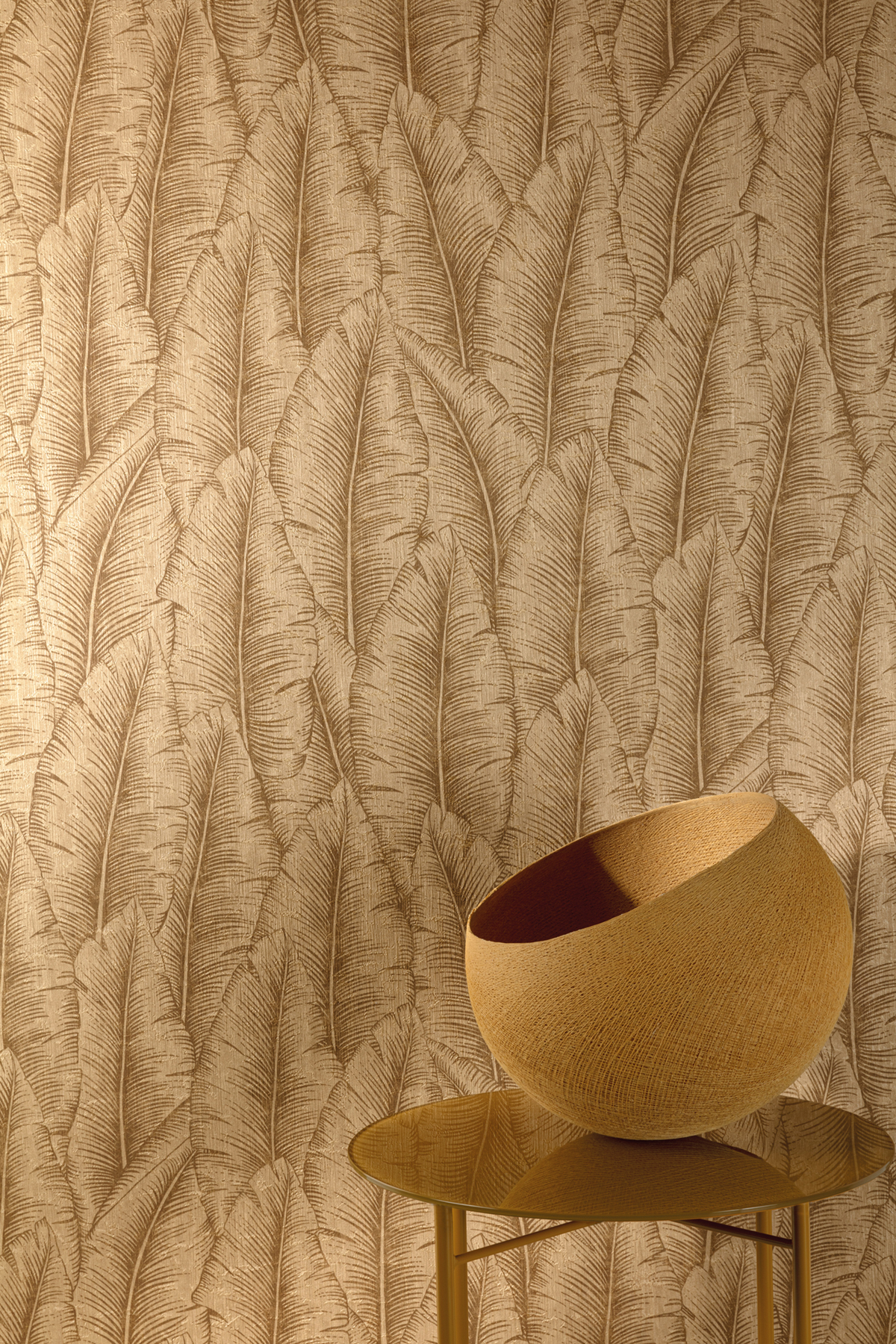 Papier peint Feuillage Jungle beige - Santal de Montecolino AMB | Réf. MC-CU3205