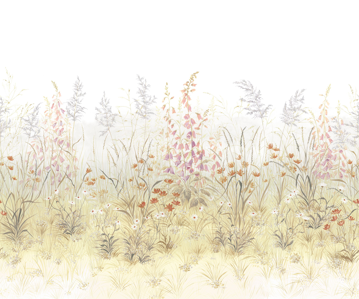 Papier peint panoramique Fleur Maison d'été S vert 300X250 - Wonderwalls 2 de Casadéco | Réf. WDWD200107407