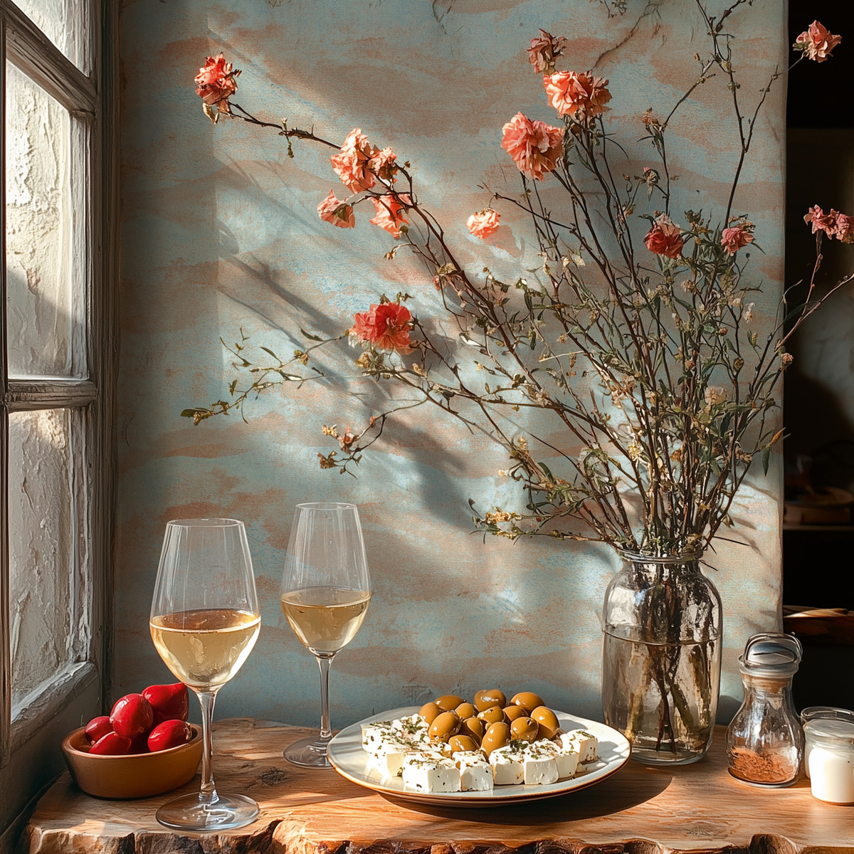 Papier peint Abstrait Coline Paysage bleu ciel cuivré - Metropolitan Stories 4 Hot Spots d'A.S. Création AMB1| Réf. AS-786565