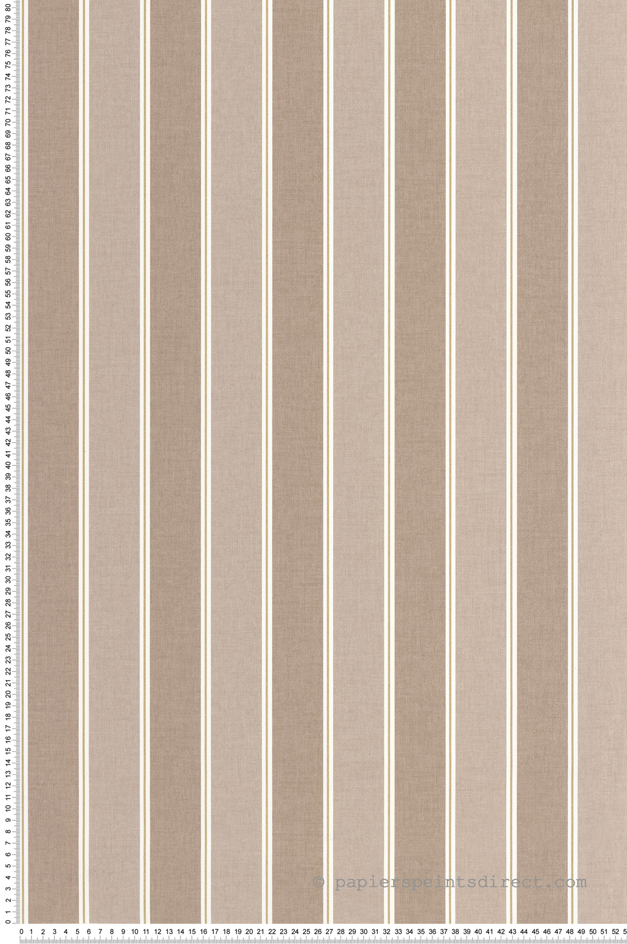 Papier peint Rayures Classique Vintage Lines taupe doré - Line Up de Casélio | Réf. LNP106731120